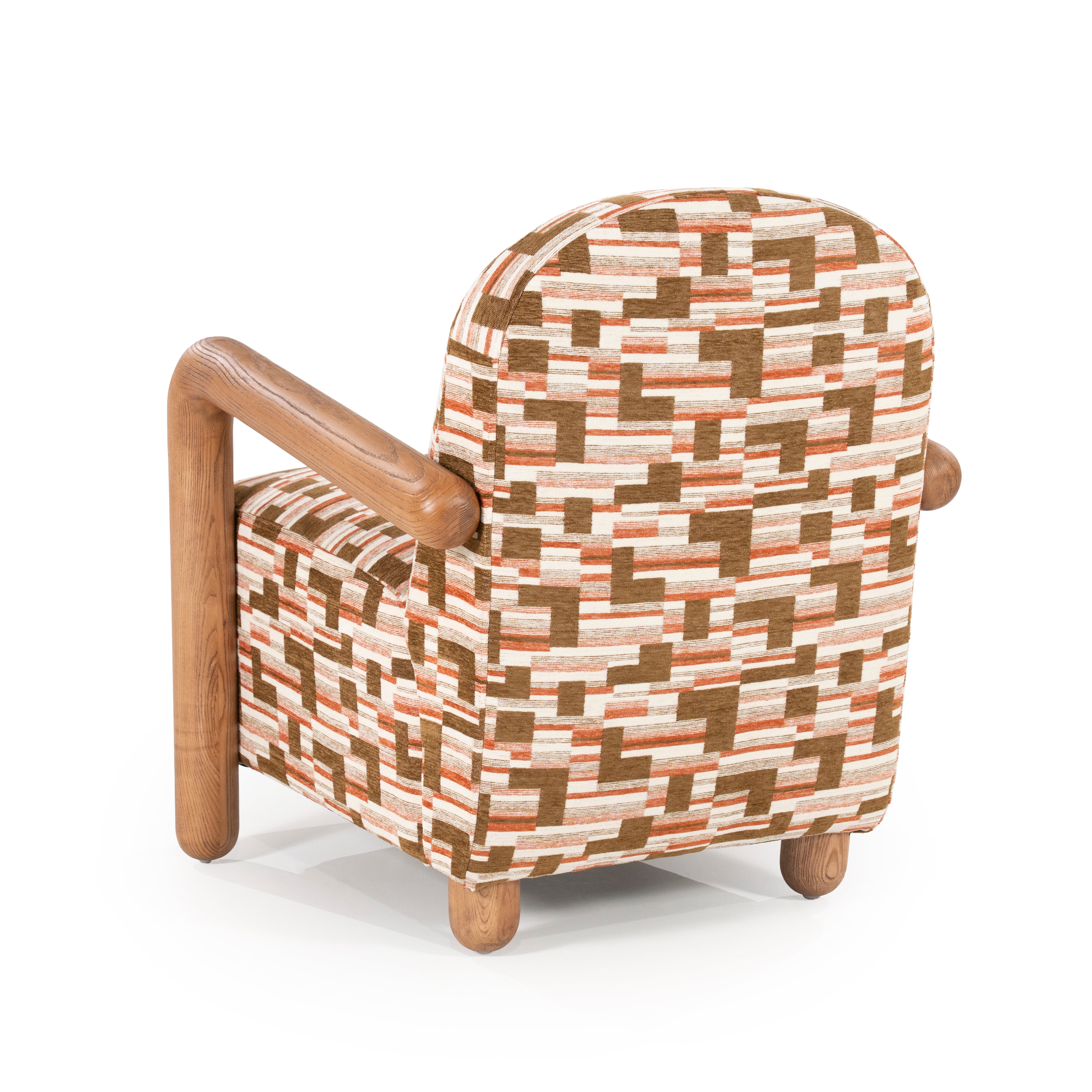 RETROVA cream armchair with brown