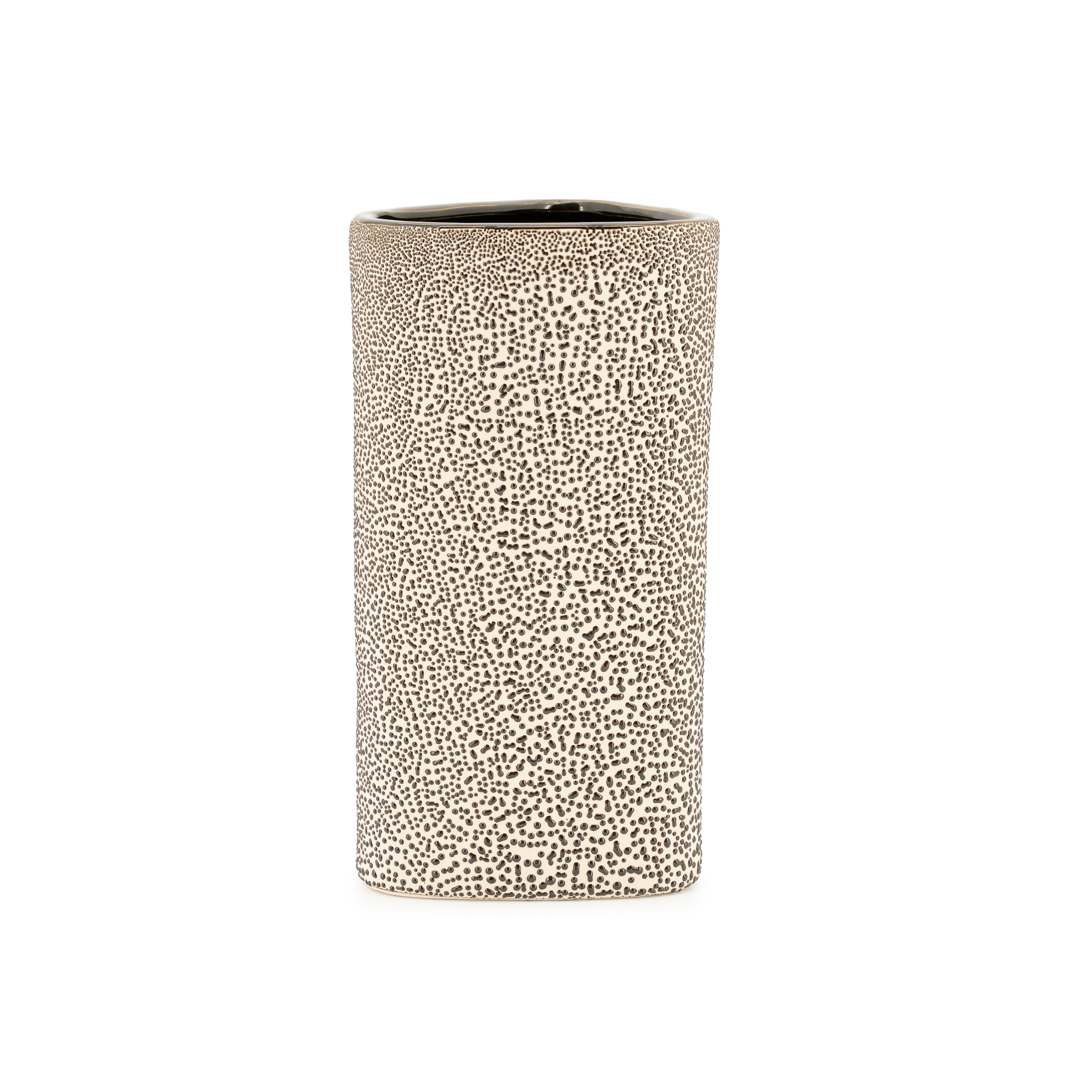 DOTANGLE vase brown ceramic