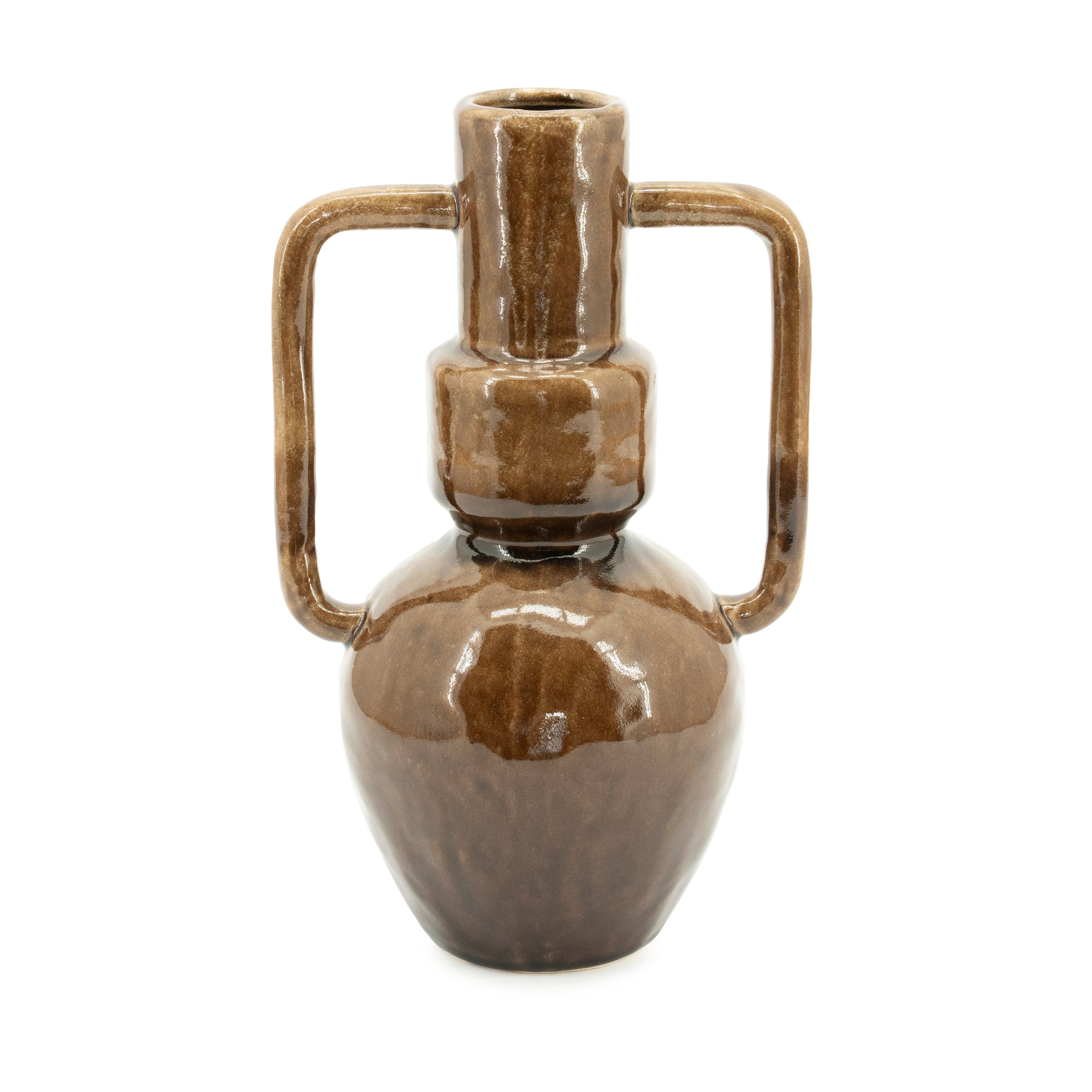 ZAZA Brown Stoneware Vase