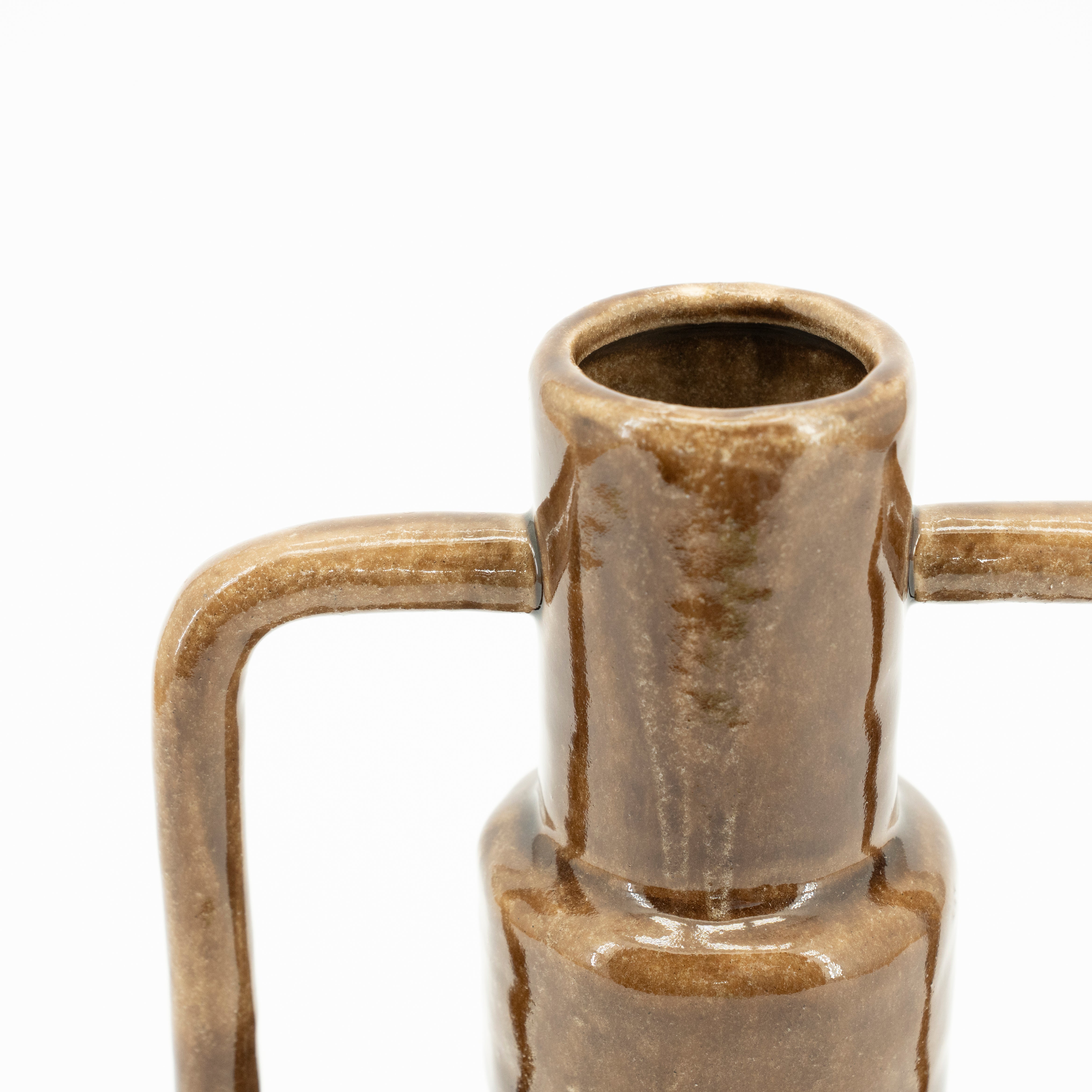 ZAZA Brown Stoneware Vase