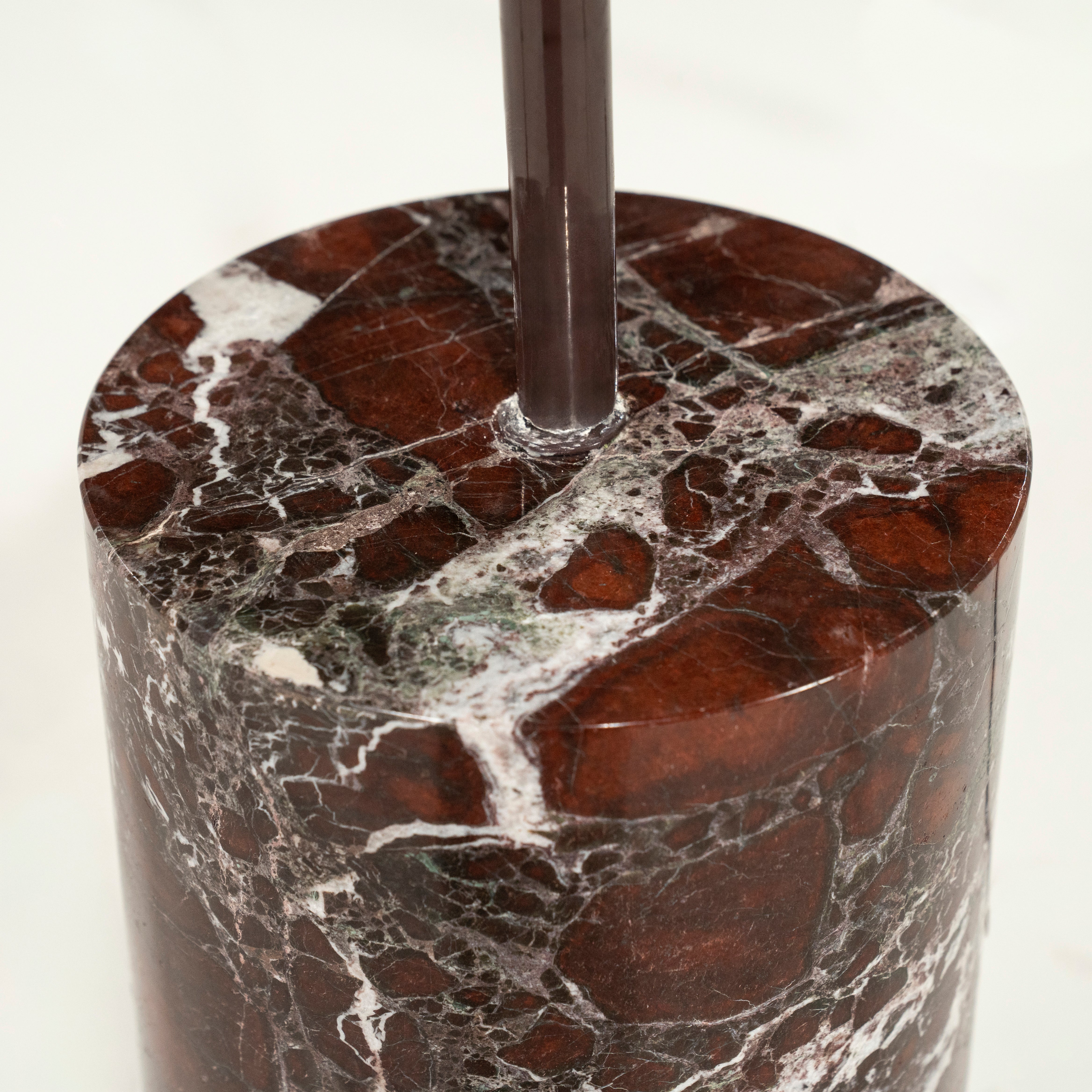 Stojaca lampa LUMINA hnedý mramor