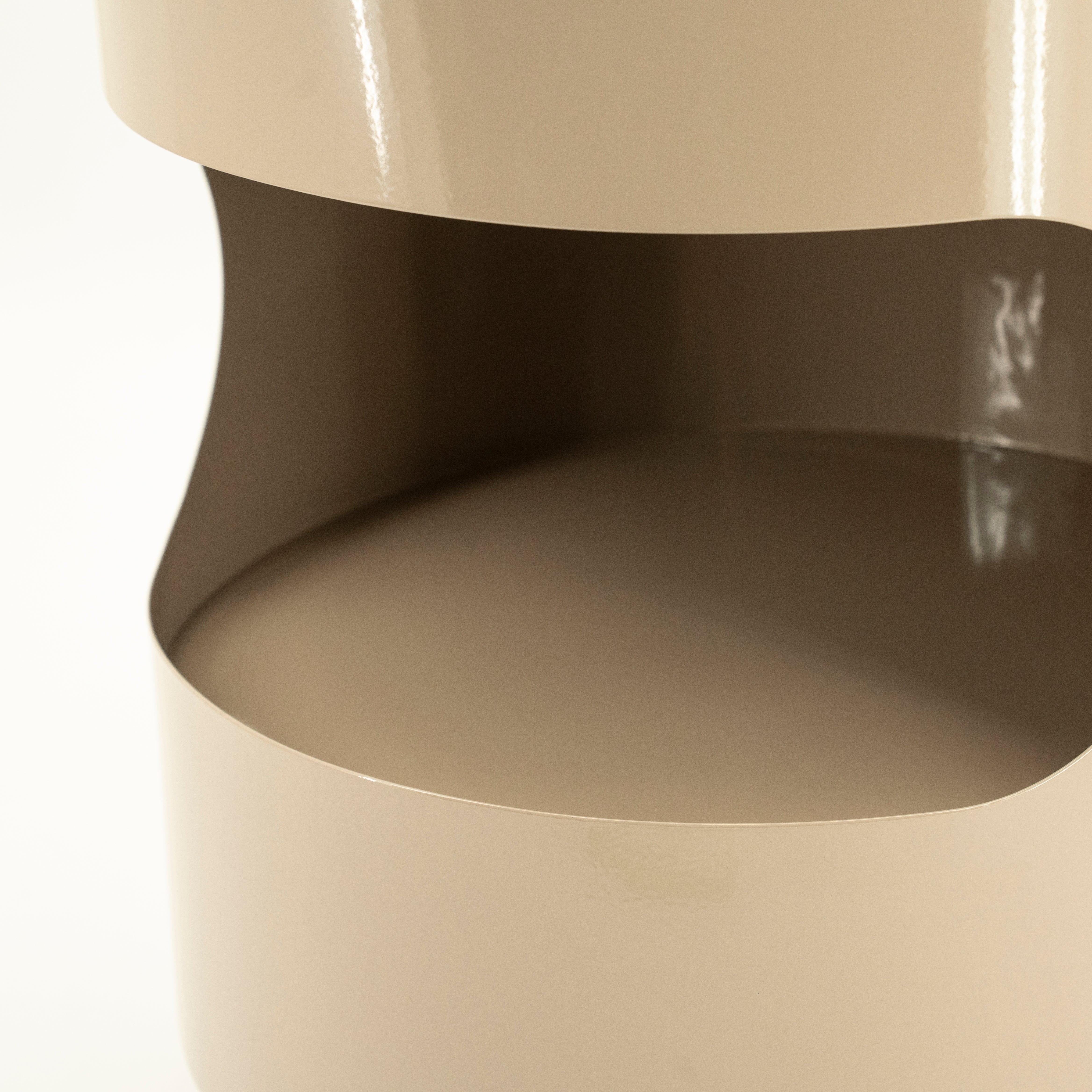 Beige side table TONDO