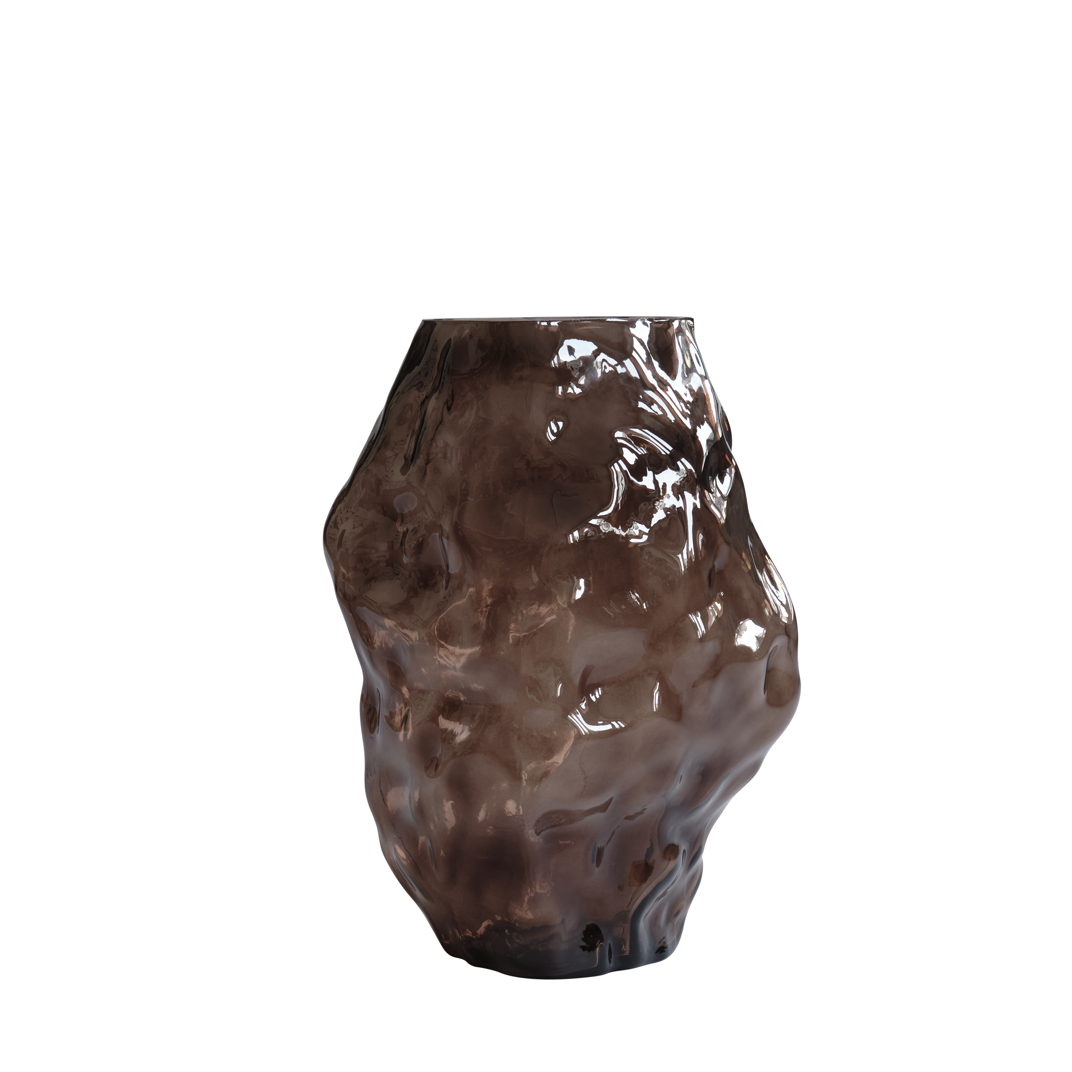 Váza KATACHI hnedé sklo