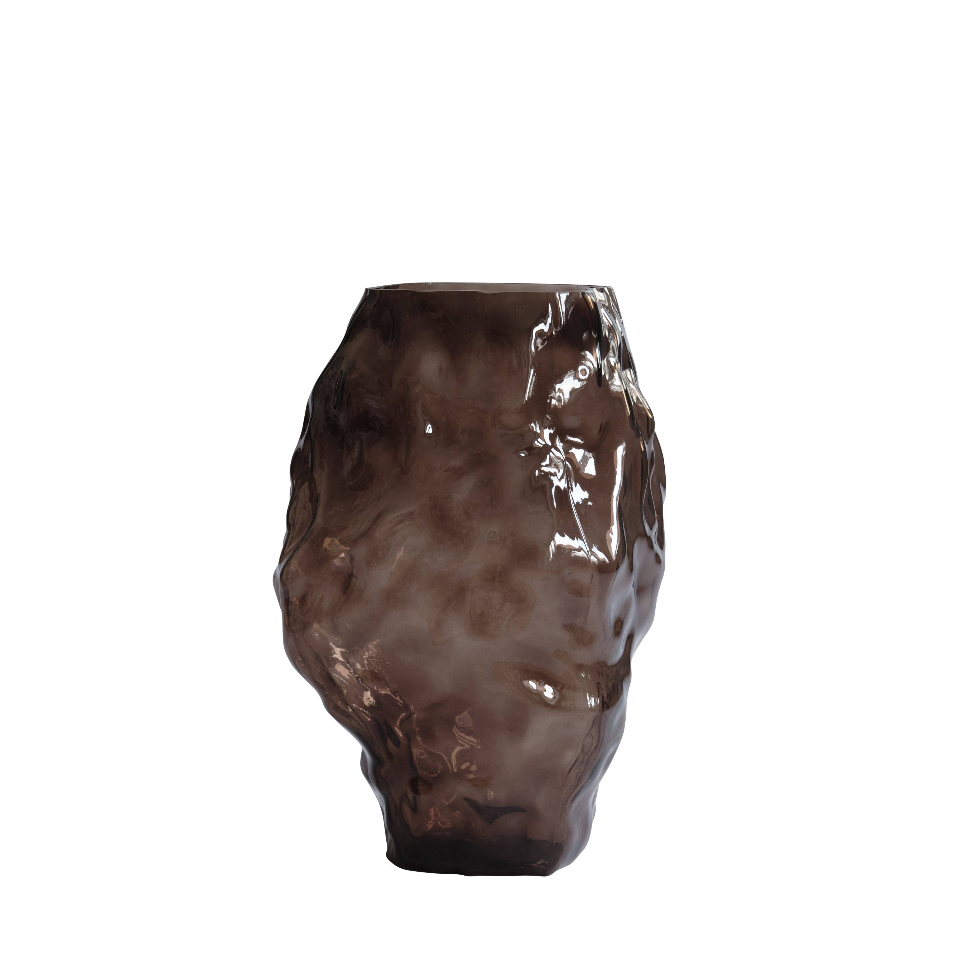 Váza KATACHI hnedé sklo