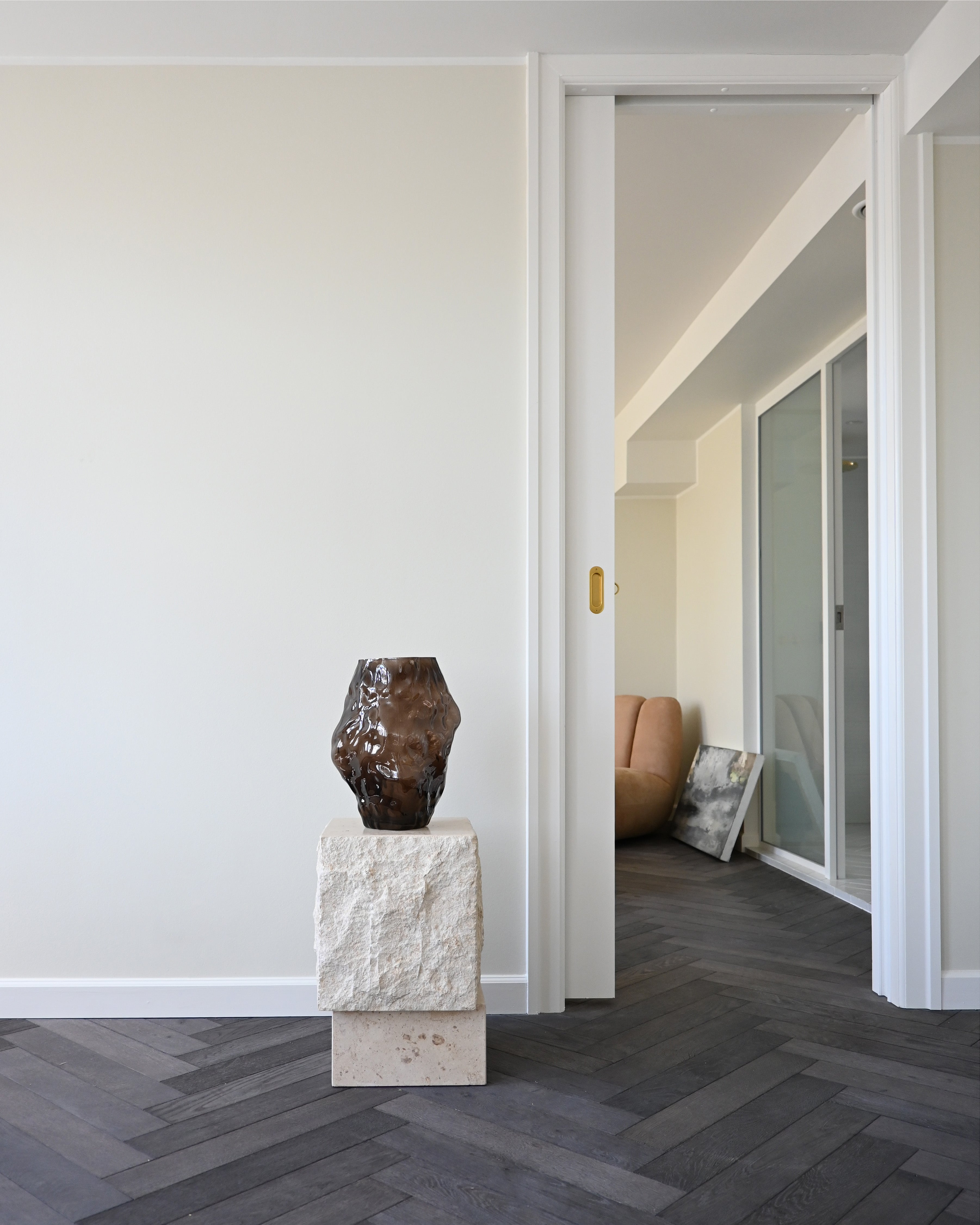 Váza KATACHI hnedé sklo