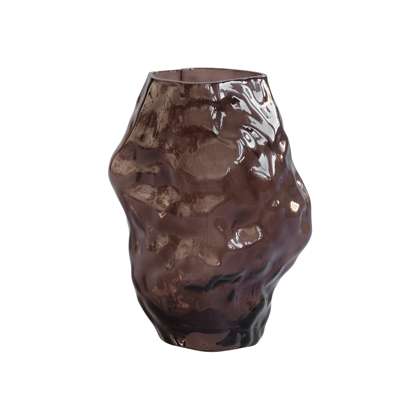 Váza KATACHI hnedé sklo