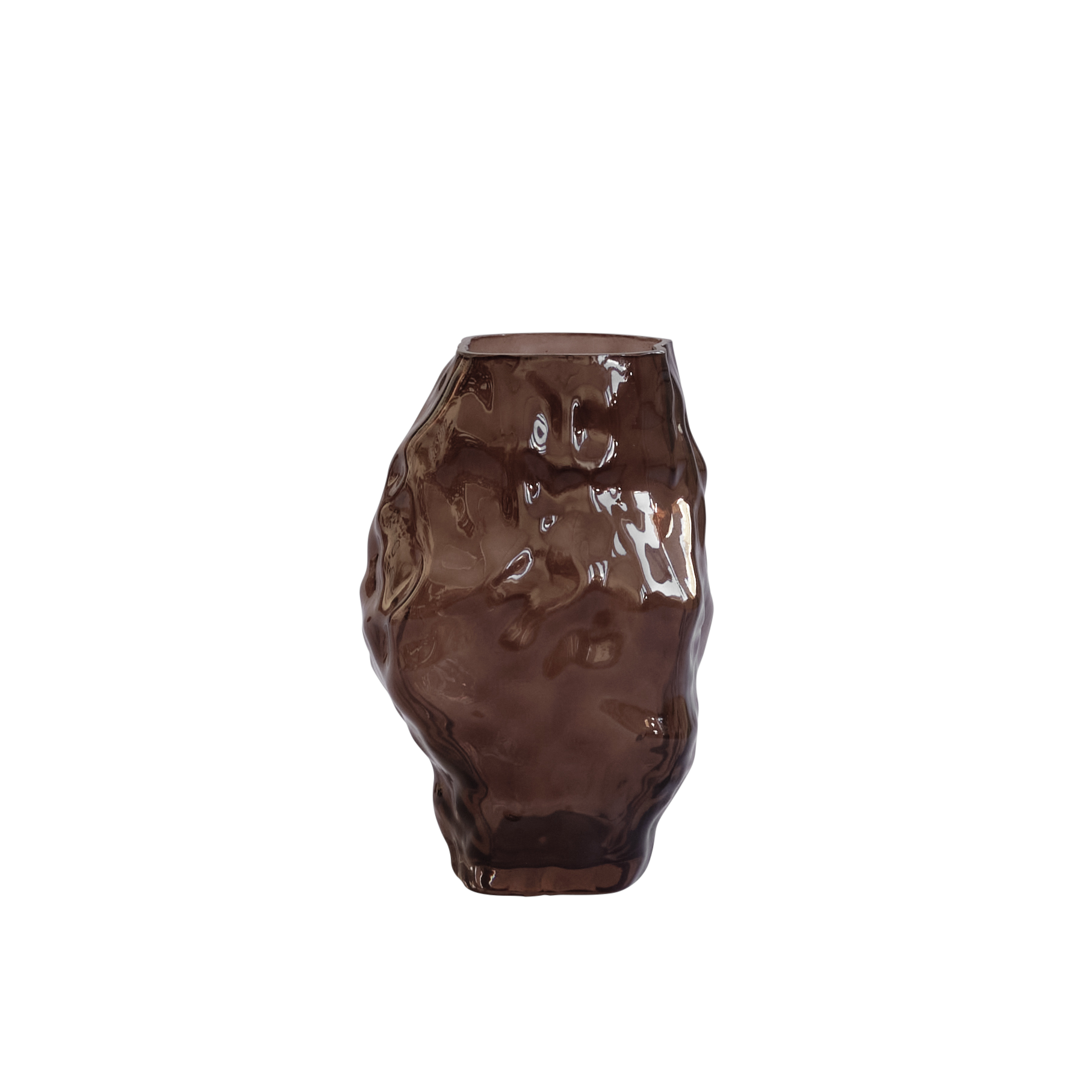 Váza KATACHI hnedé sklo