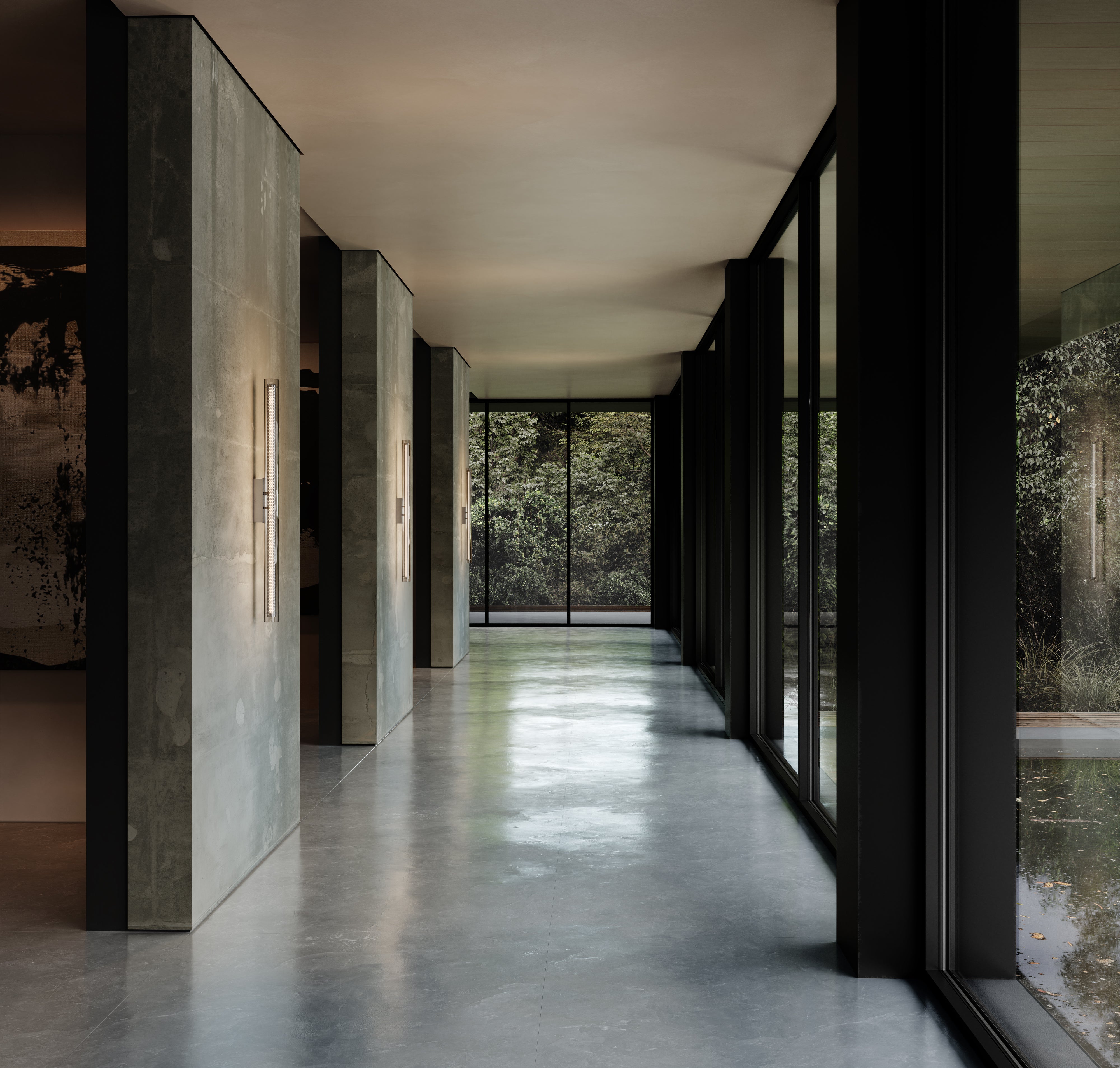 FRAME silver wall lamp