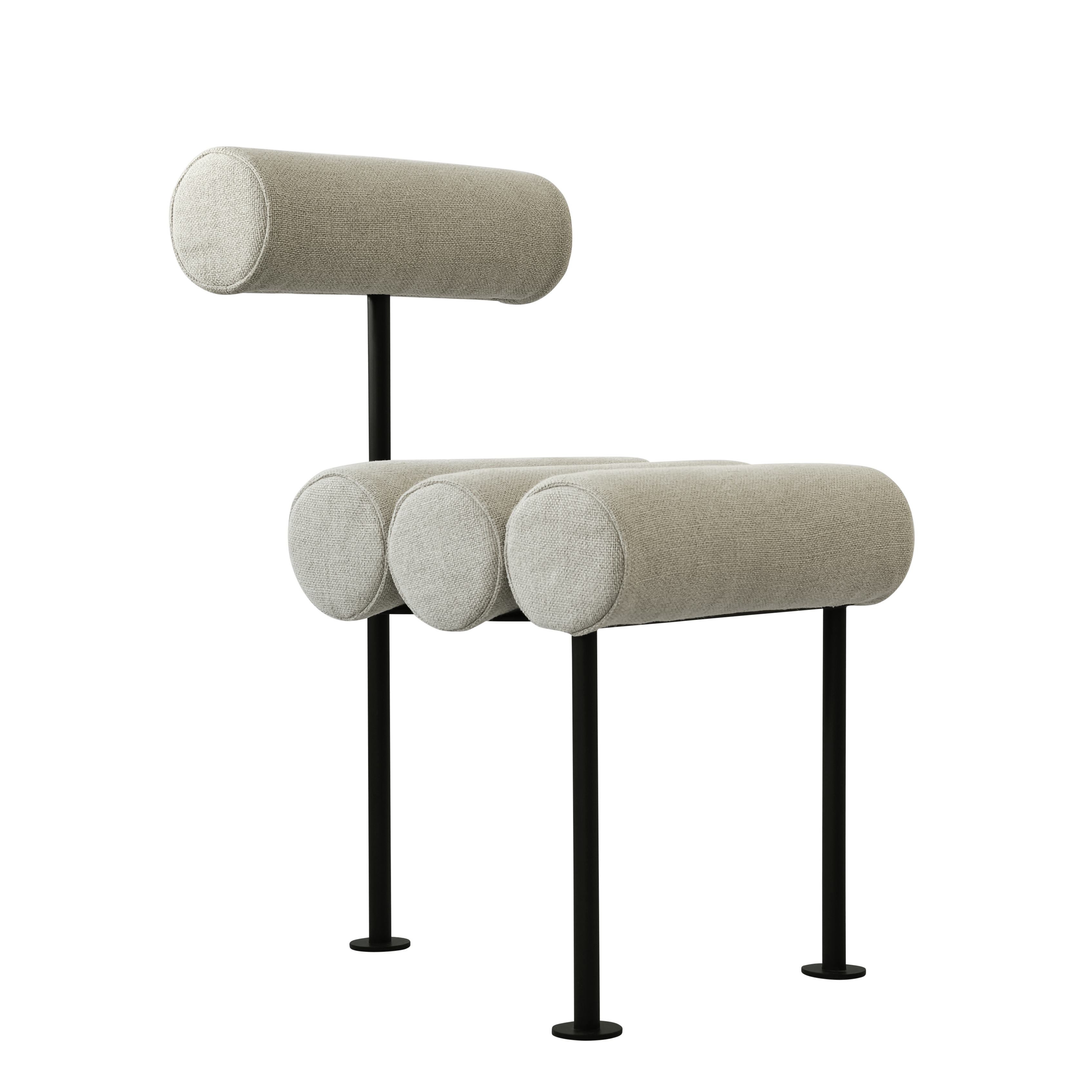 Stolička HIRO béžová s čiernym podstavcom