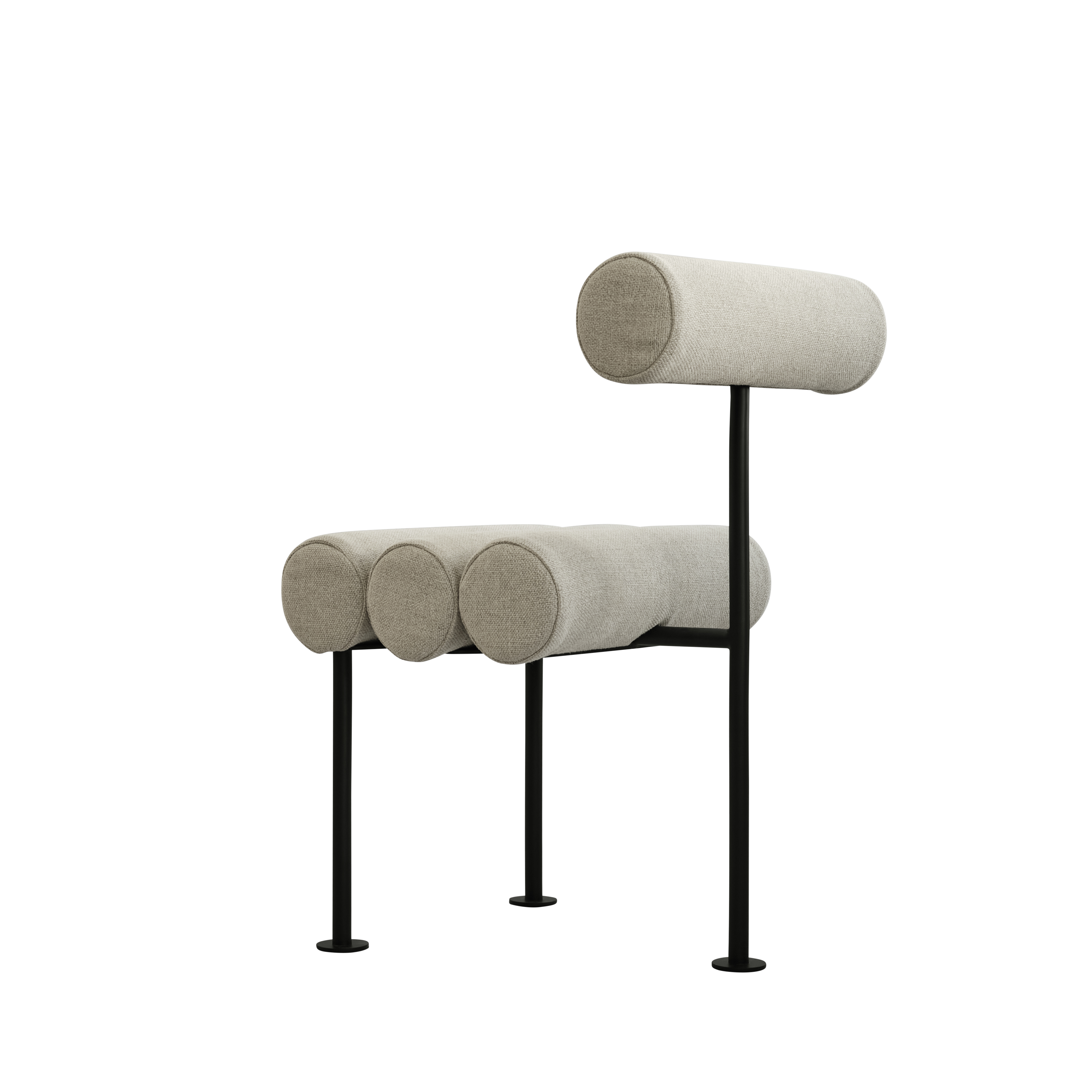 Stolička HIRO béžová s čiernym podstavcom