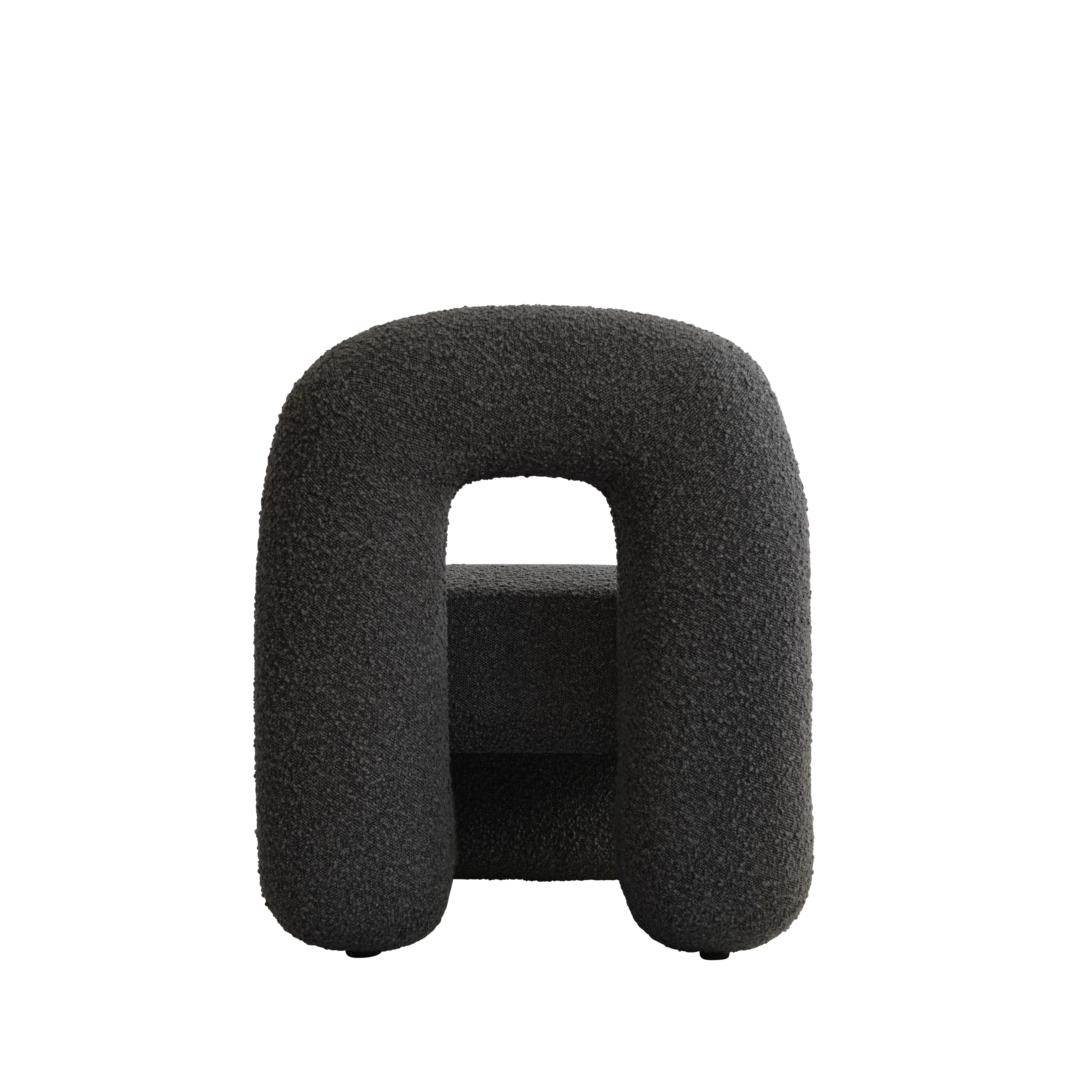 DAIKU Armchair in Gray-Brown Boucle