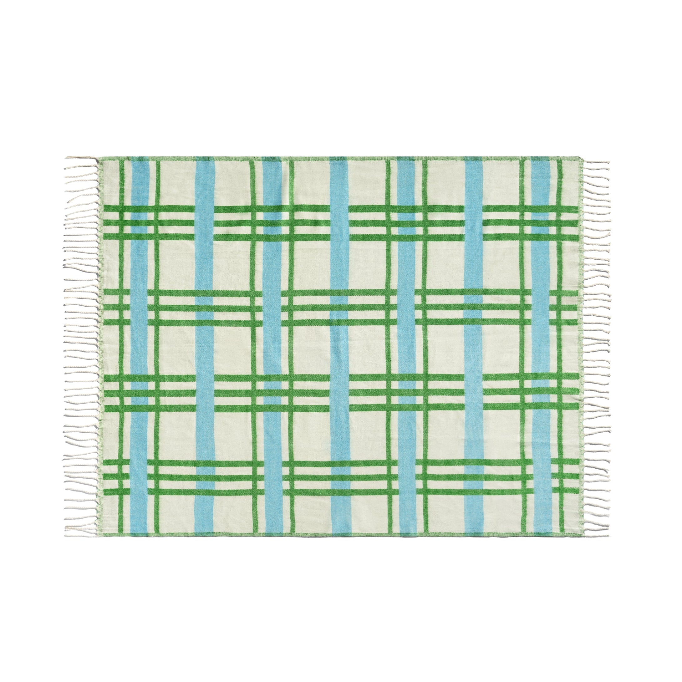 Pled PLANO béžový so zelenou a modrou