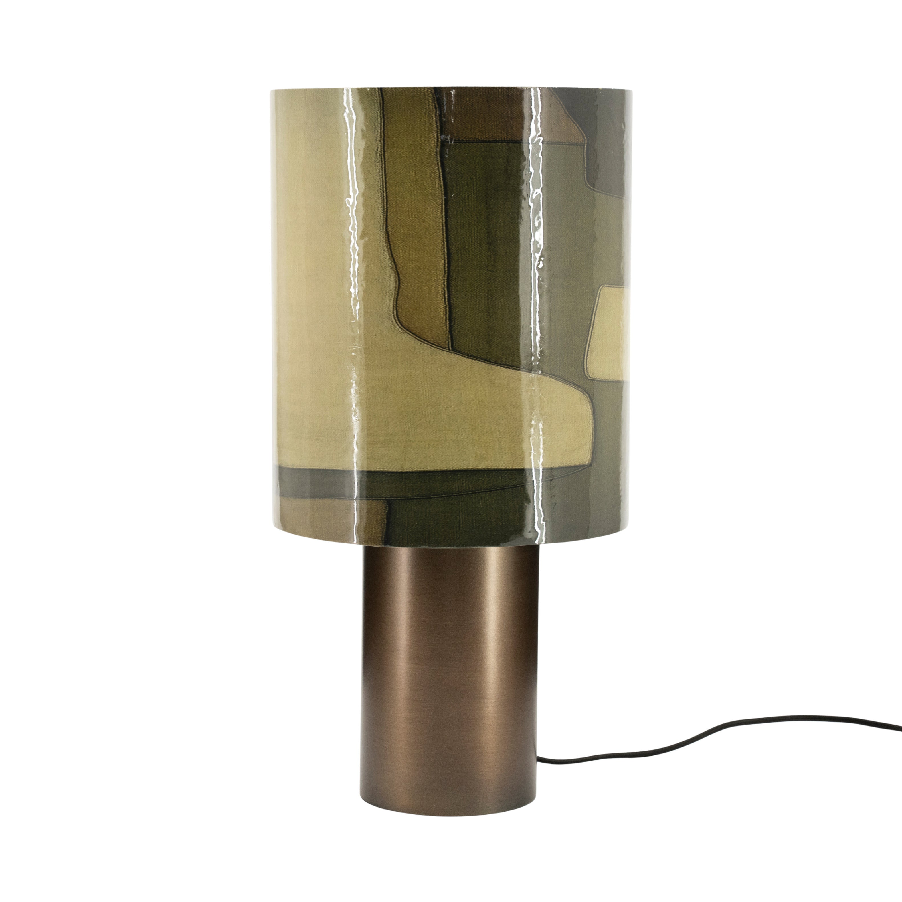 Lampa stołowa PATCH z zielonym kloszem