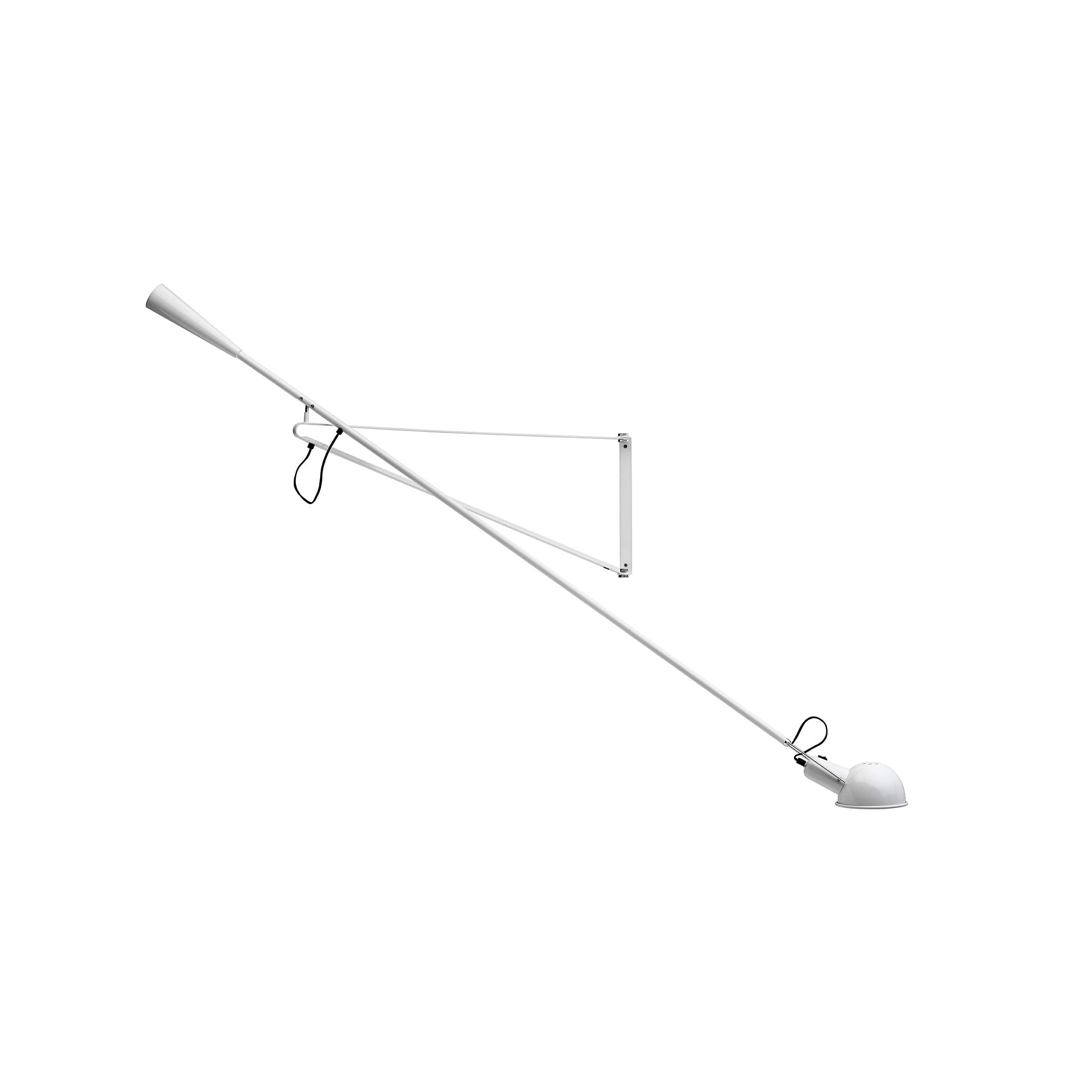 Nástenná lampa s ramenom 265 biela