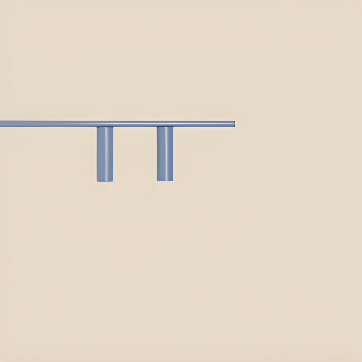 Pravostranný nástenný svietidlo TREVO TRIO modré