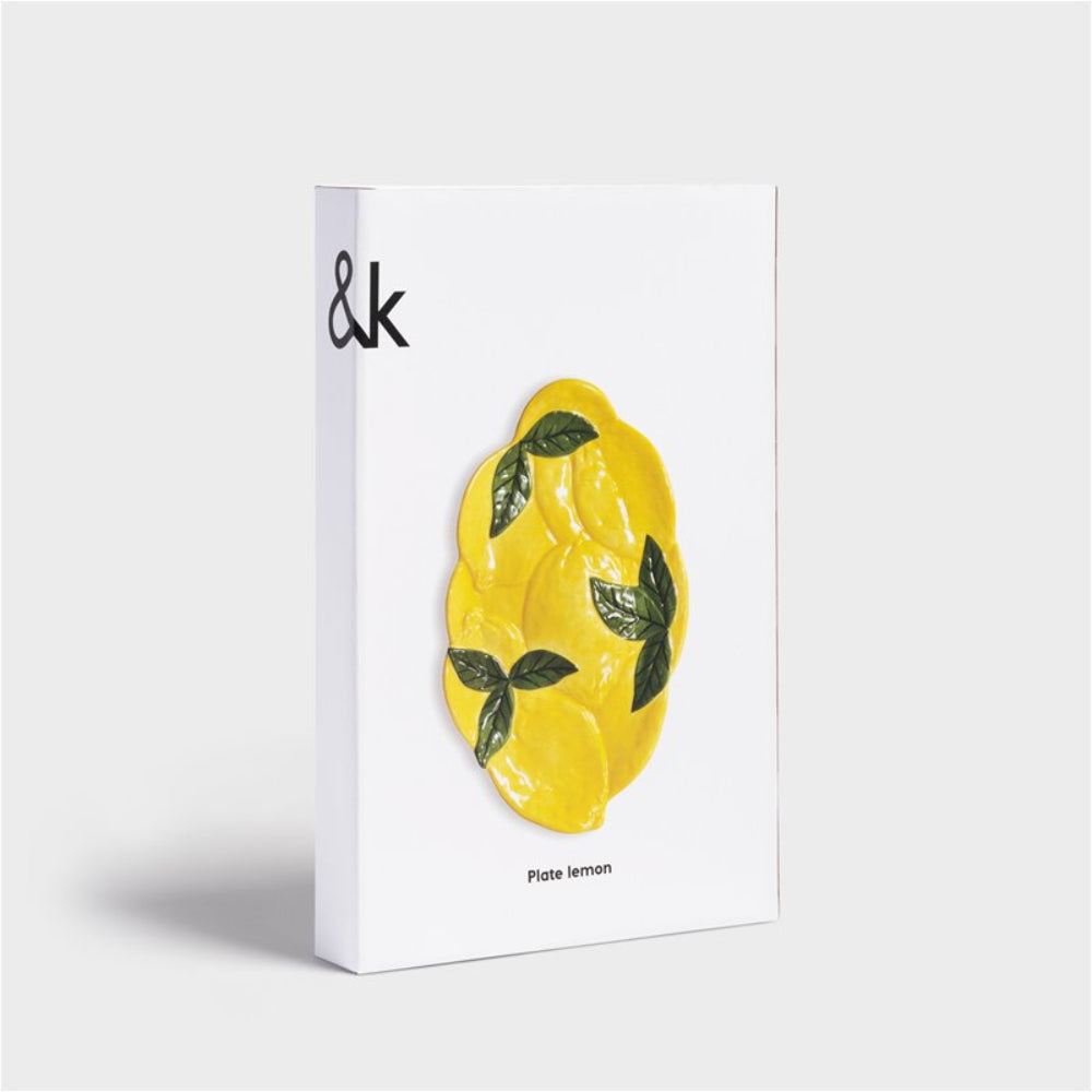 Półmisek LEMON żółty z zielonym