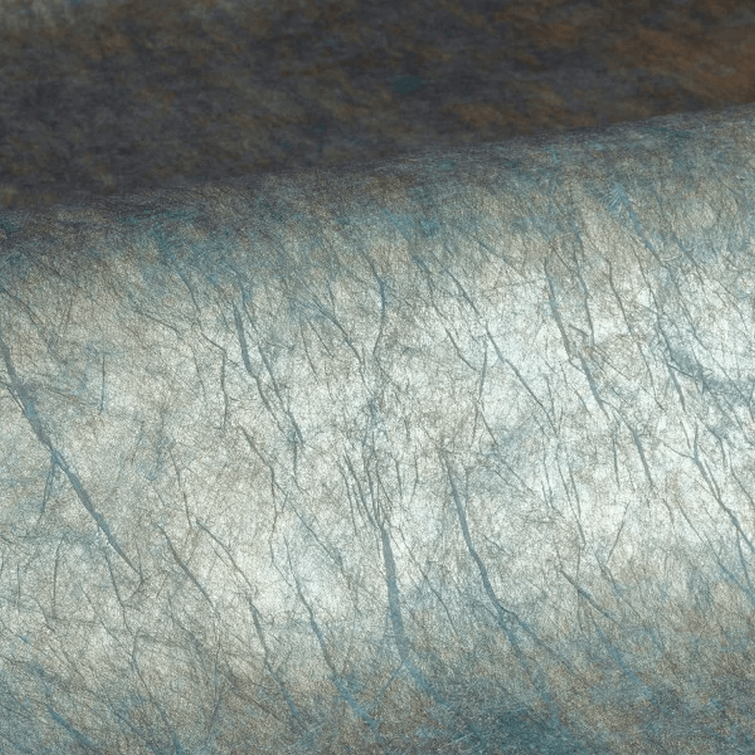 Textilná štruktúrovaná metalická tapeta s vrásnením OXEA - CÉLADON PLATINE seledyn platynový