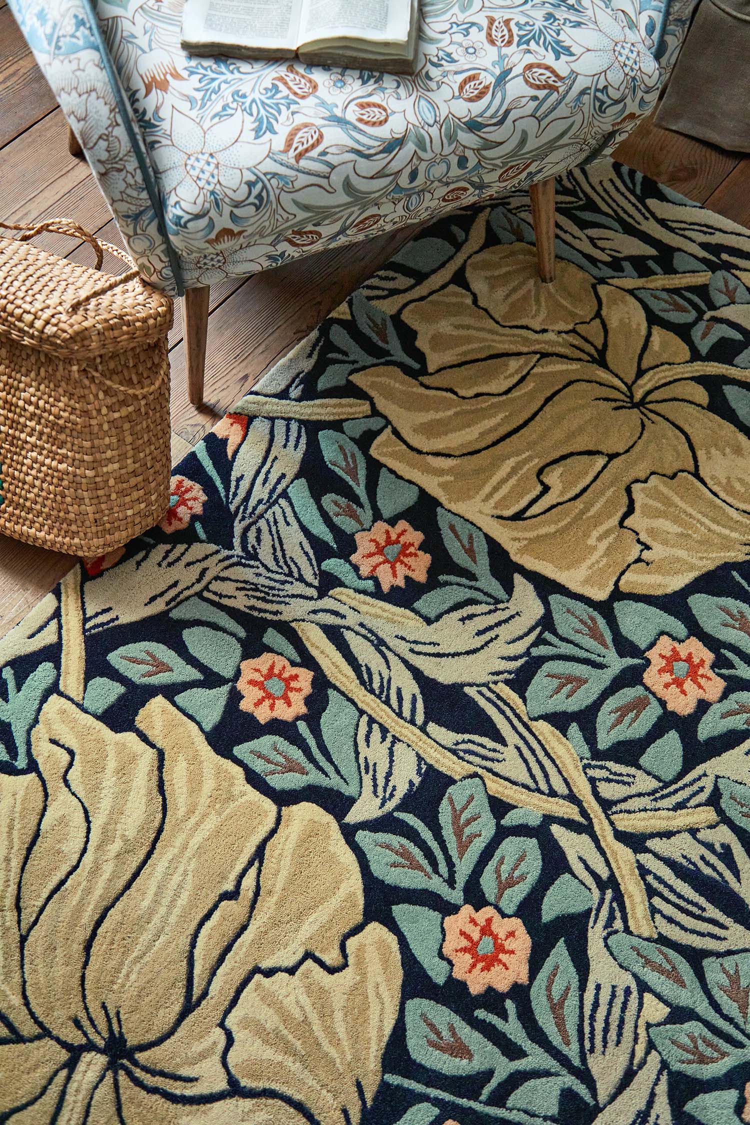 Koberec PIMPERNEL INDIGO modro-žltý