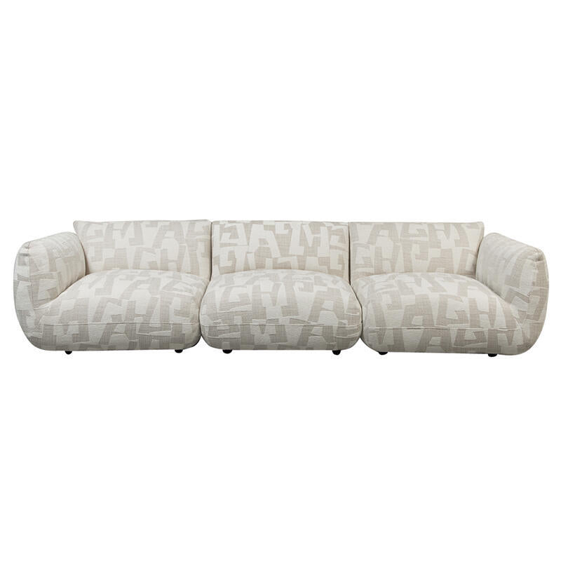 Sofa pre 4 osoby AMSTERDAM v svetlo béžovom vzore