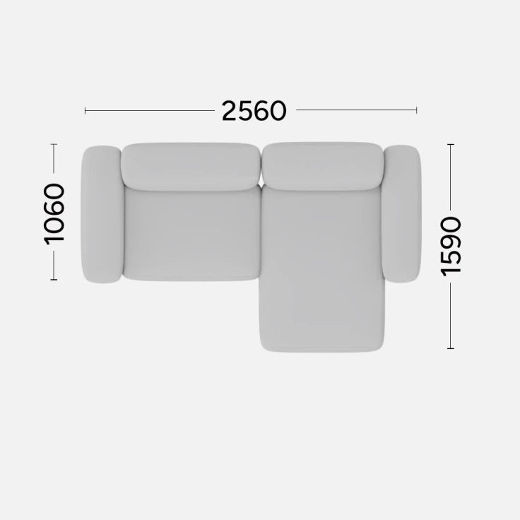 Pravostranný rohový gauč BABBLE s možnosťou personalizácie