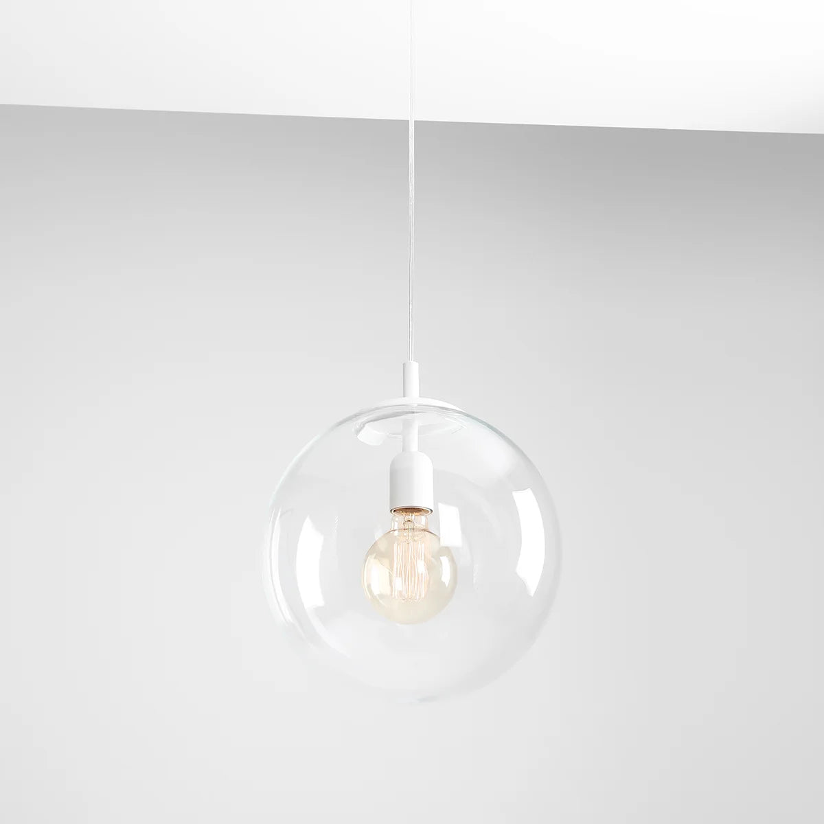 White Globe hanging lamp