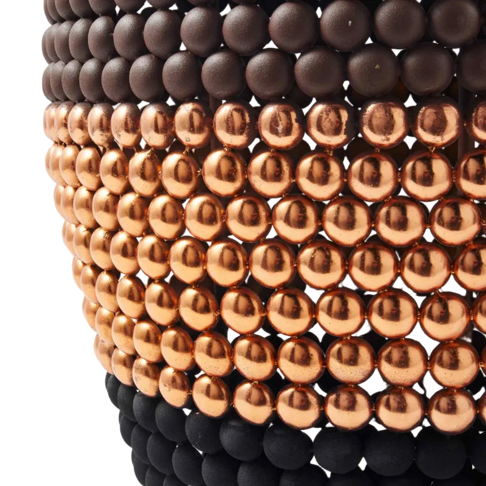 Hnedá stolička DOT s medenou a čiernou