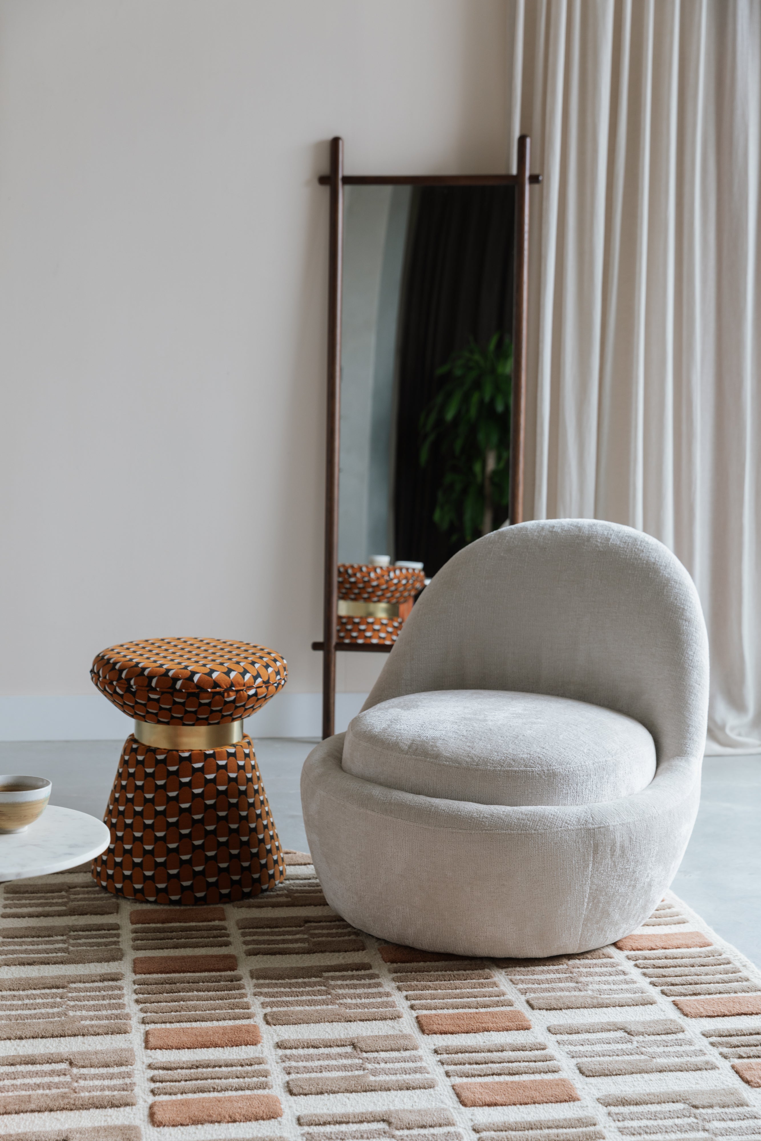 NASH white armchair