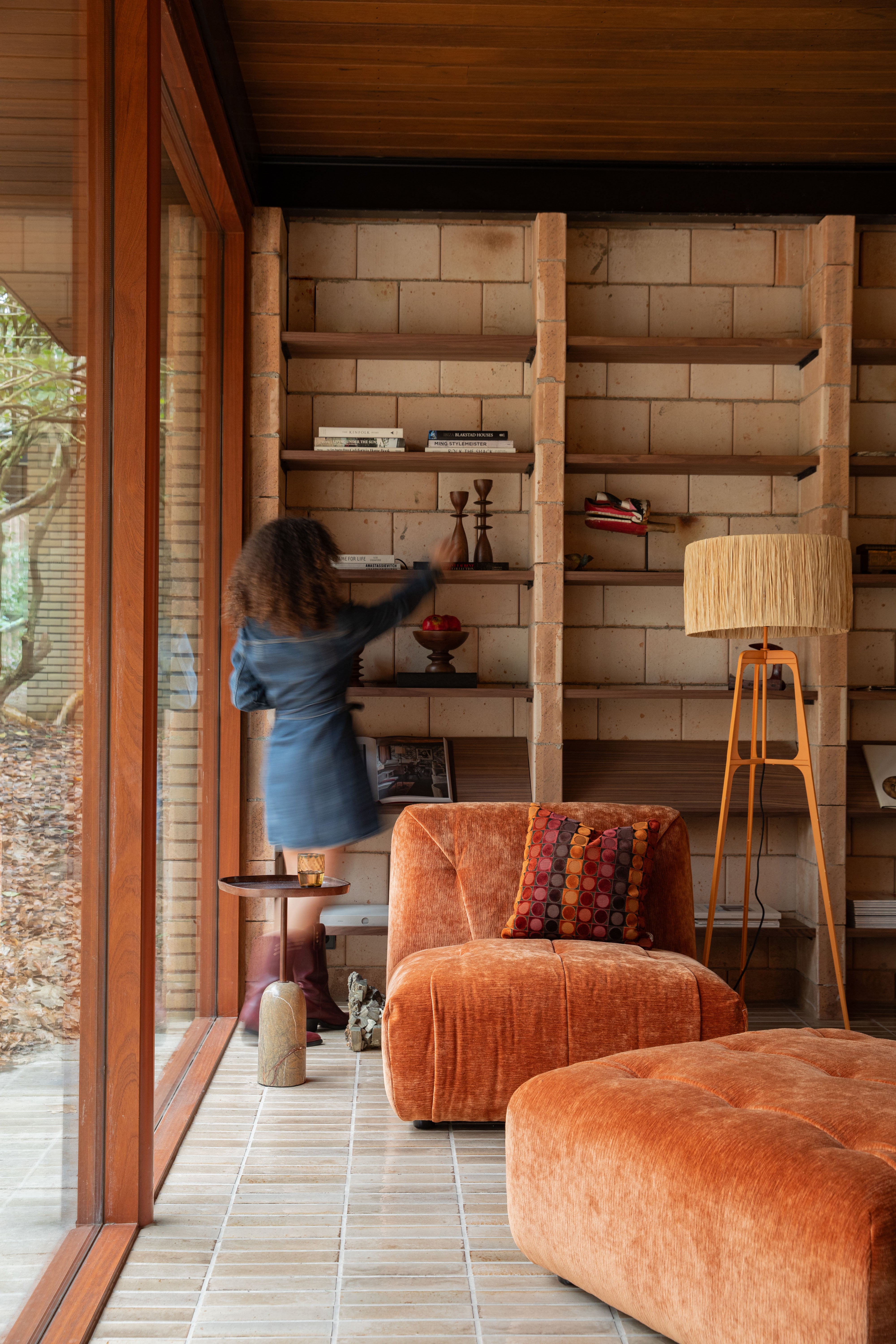 Puf GIADA medený zamat