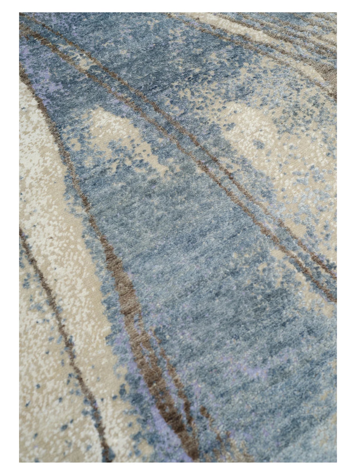 SEA REVERIE blue rug with beige