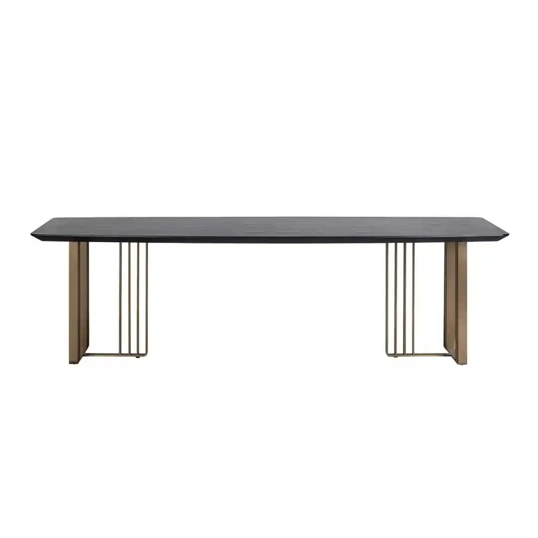 MAVERICK black table with brass base