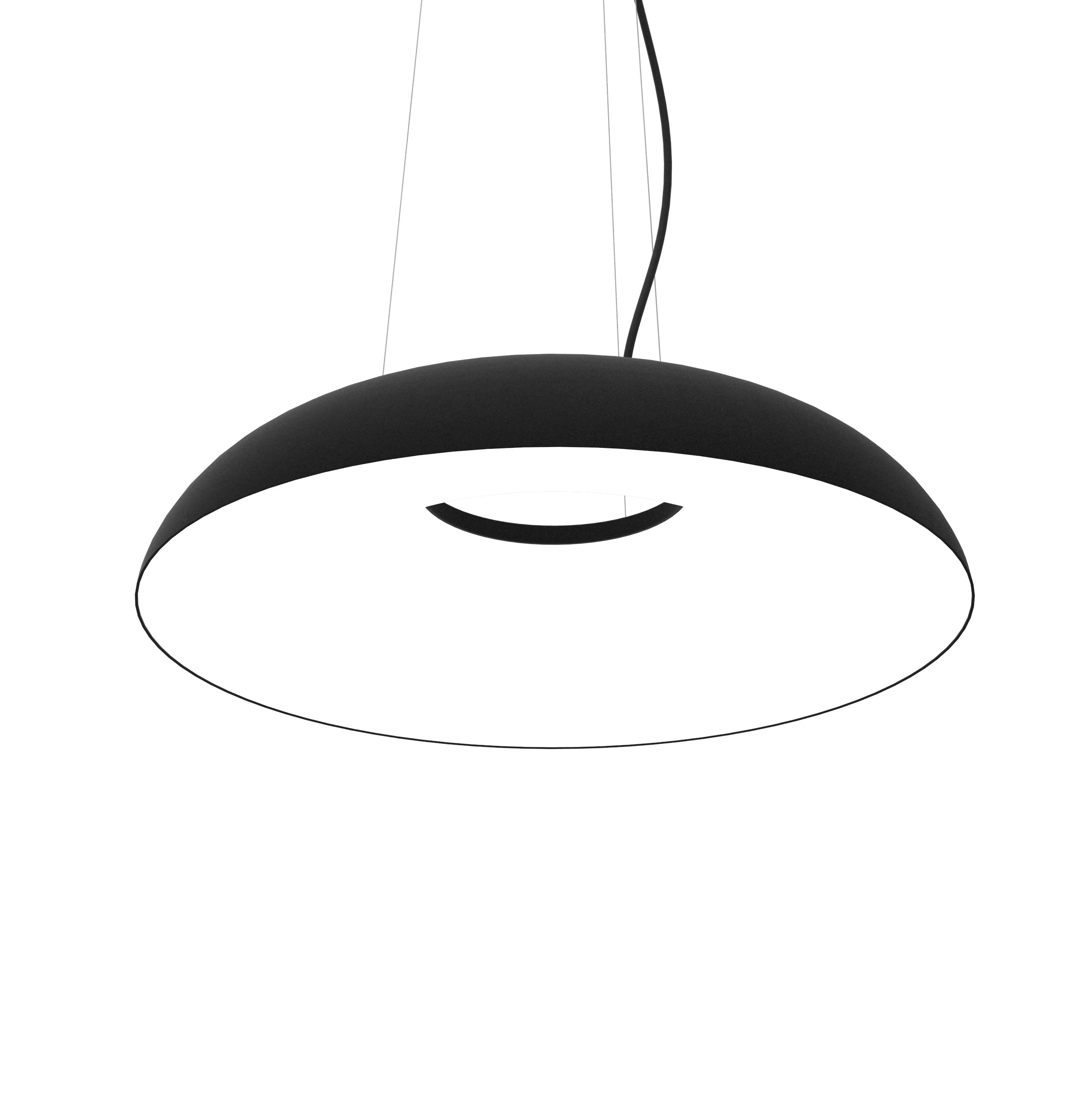 Lampa visíaca MAGGIOLONE, lisovaný čierny