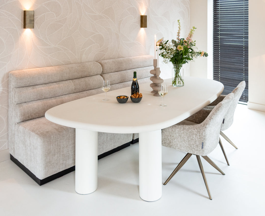 BLOOMSTONE white three-legged table