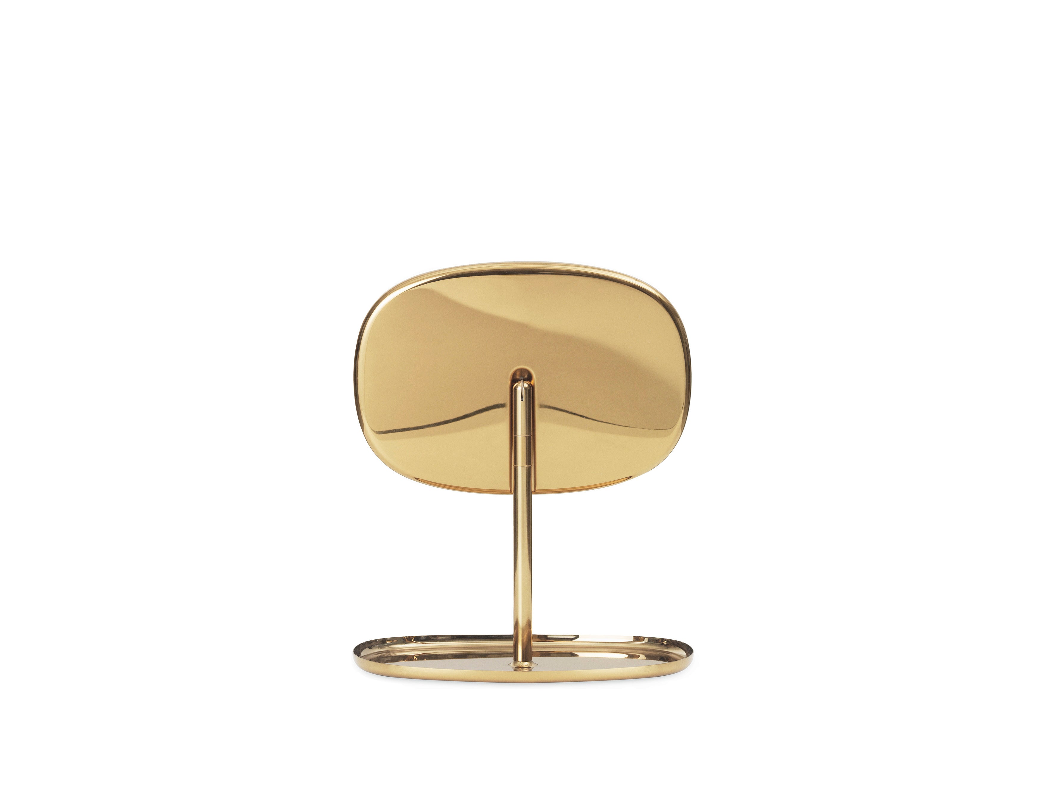 FLIP mirror with brass-plated base