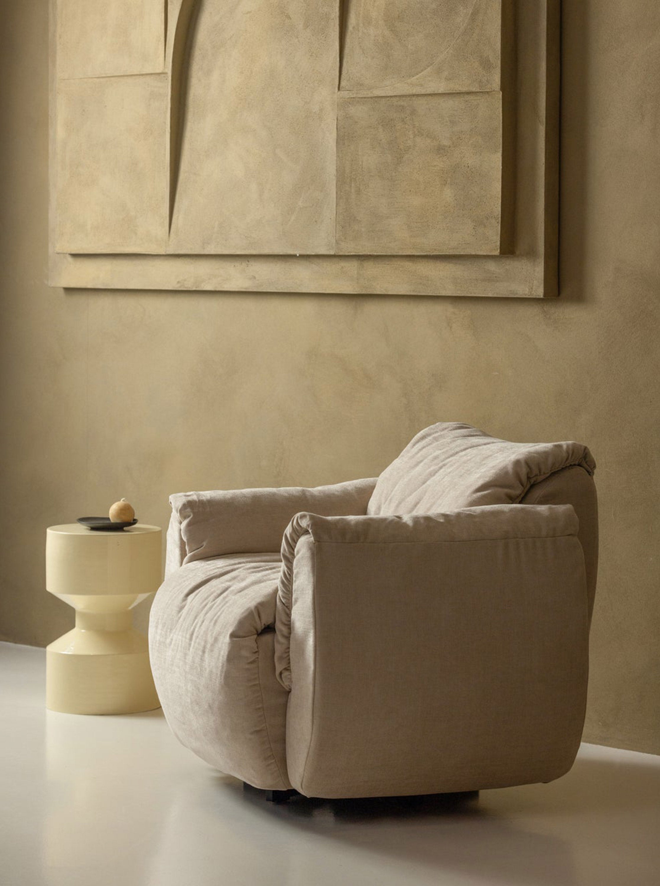 Otáčací kreslo BAGGY 3D pieskové