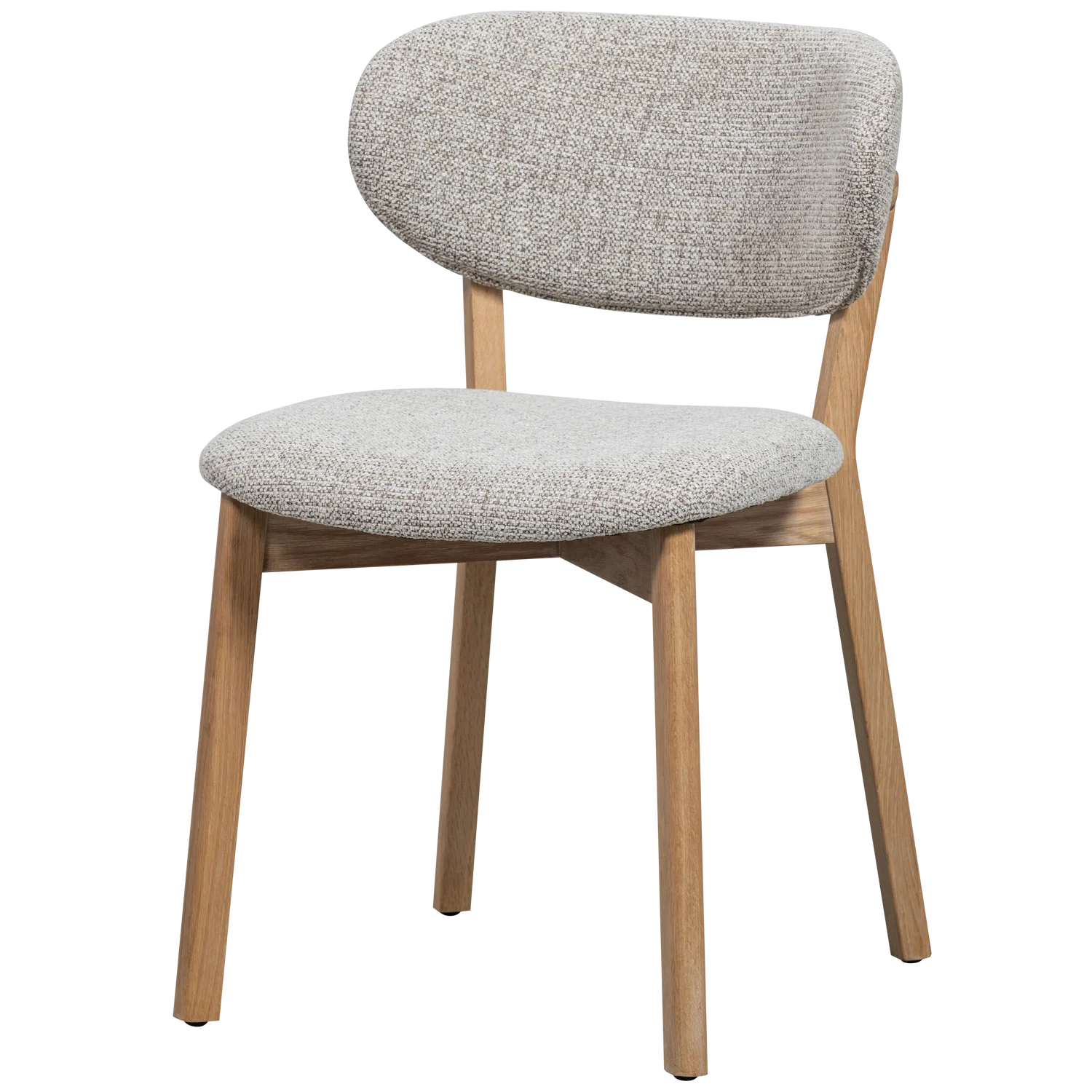 Stolička UDAR šedobéžová s drevenou základňou