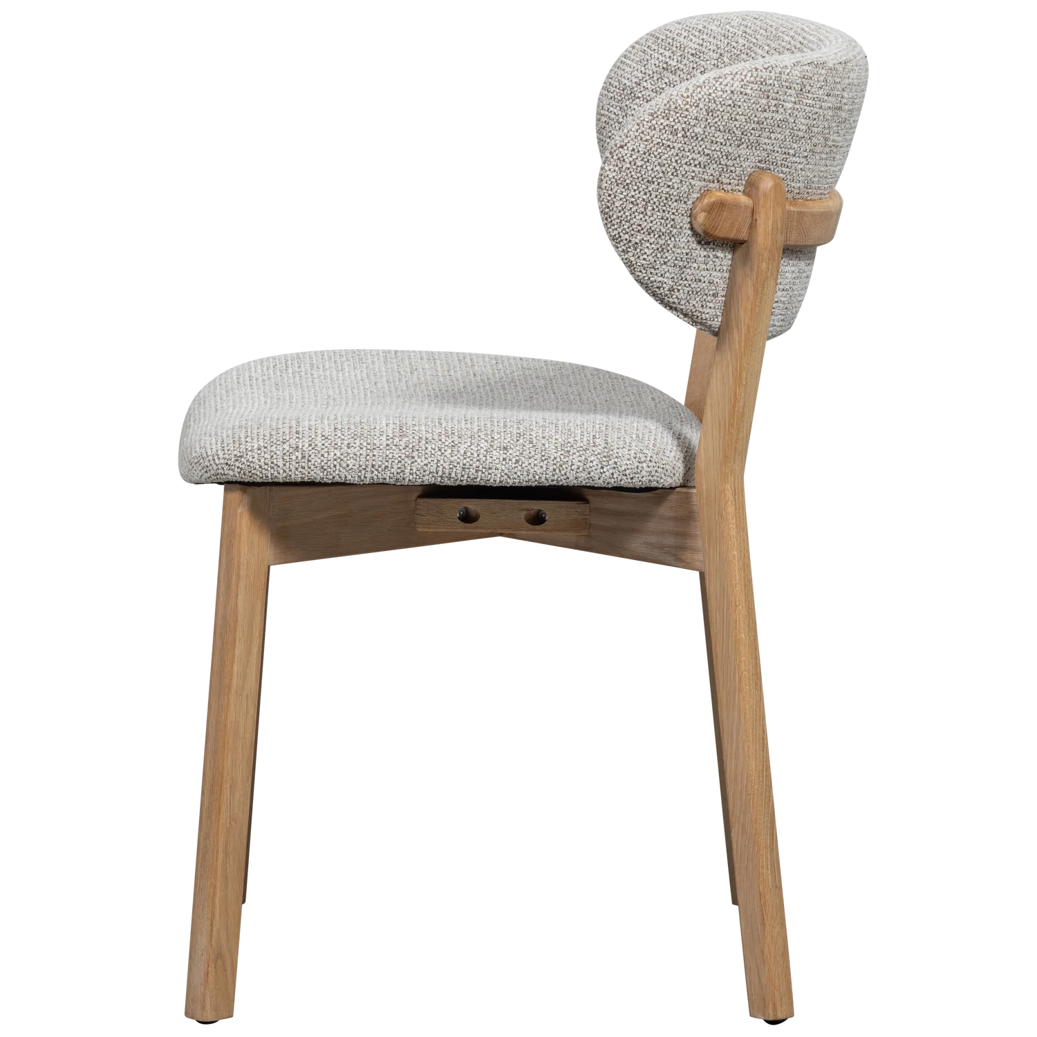 Stolička UDAR šedobéžová s drevenou základňou