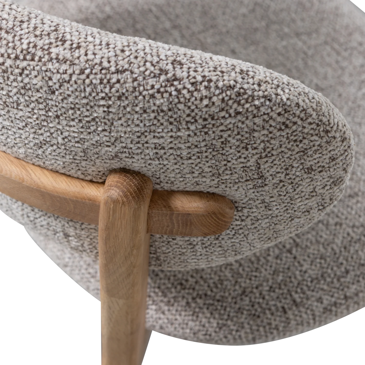 Stolička UDAR šedobéžová s drevenou základňou