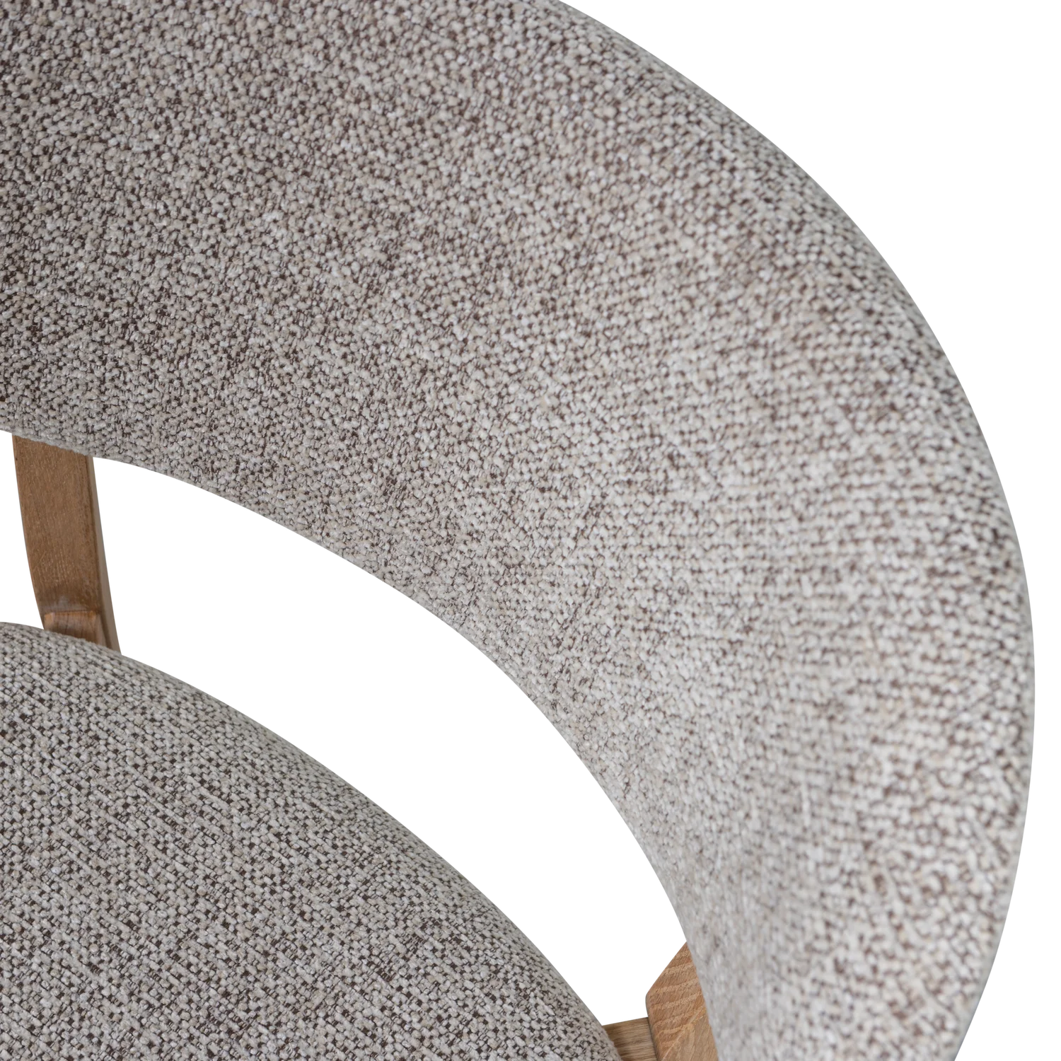 Stolička UDAR šedobéžová s drevenou základňou