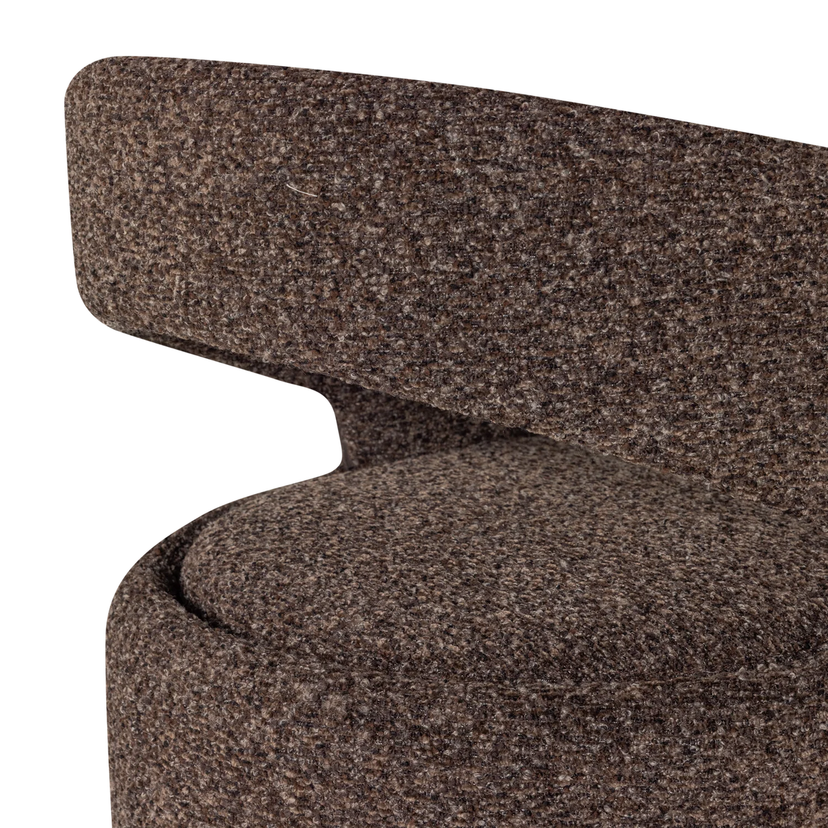 Stolička LANOR tmavohnedá boucle