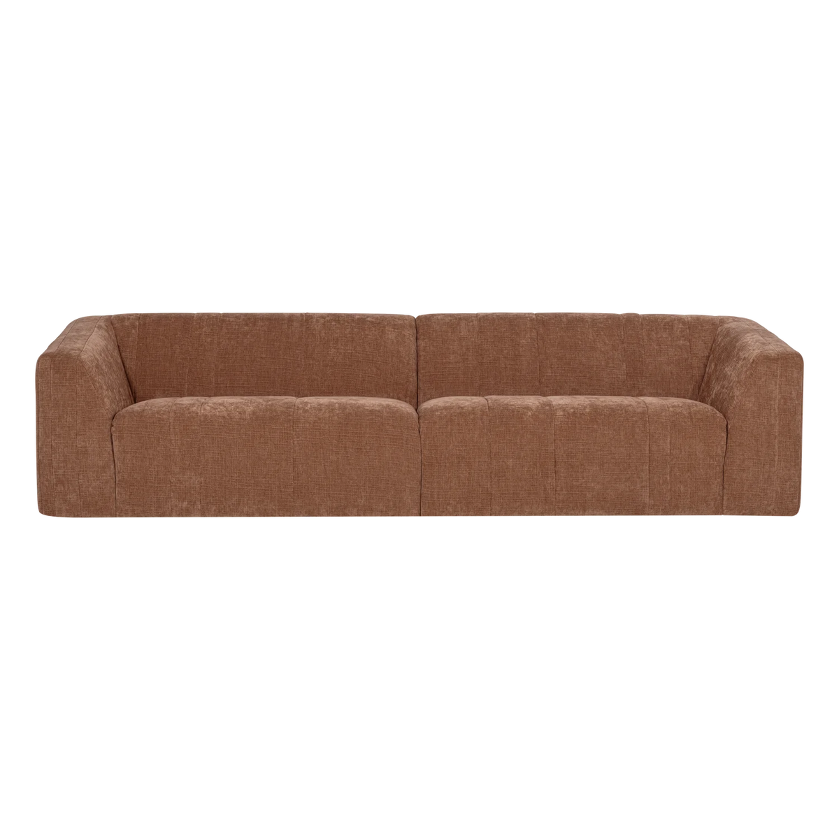 Sofa pre 4 osoby OMAIRE hrdzavohnedý šenil