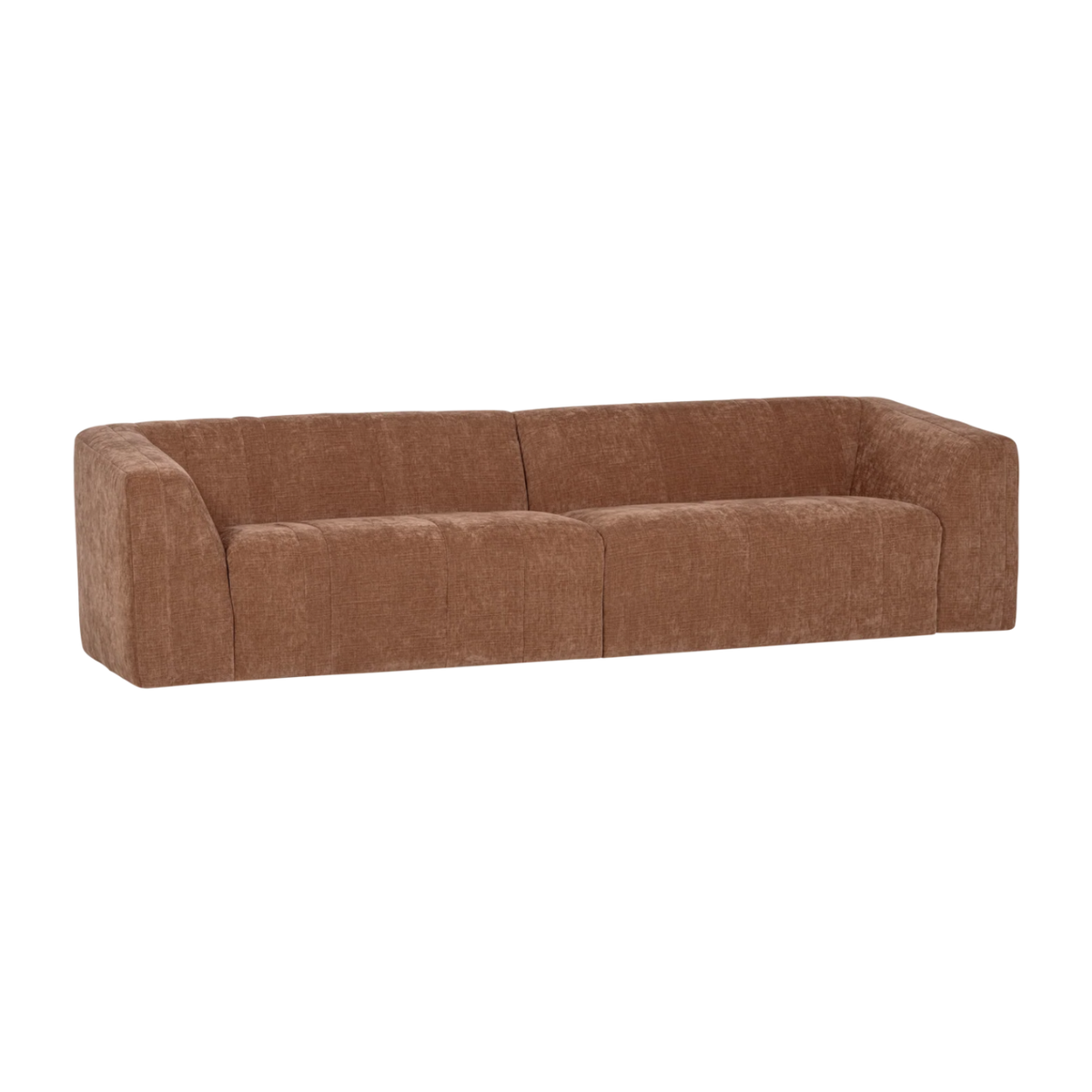 Sofa pre 4 osoby OMAIRE hrdzavohnedý šenil