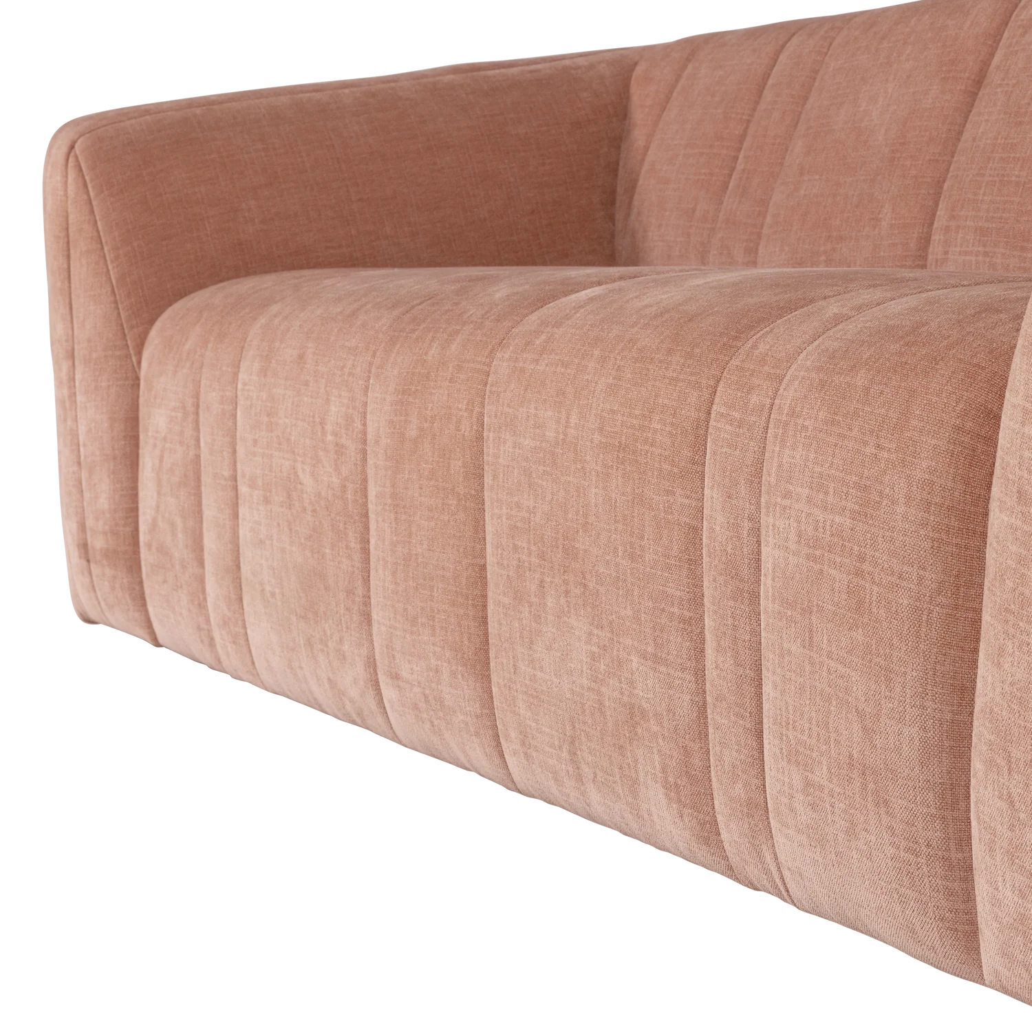 Ružová dvojmiestna pohovka OMAIRE z šenilovej tkaniny