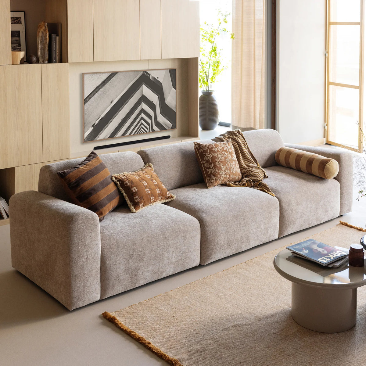 Sofa 3-osobová UMINA béžový šenil