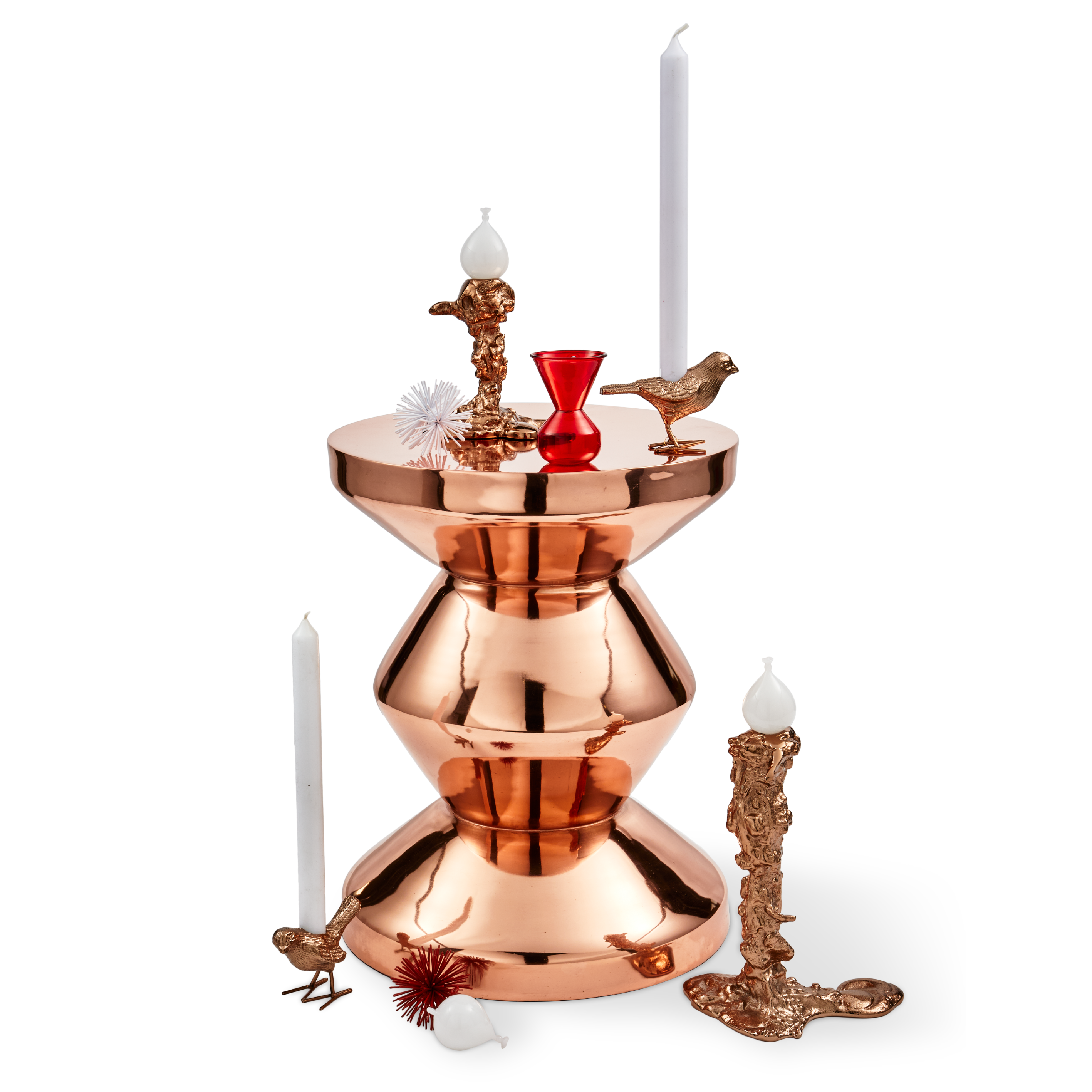 Svietniky SŤAHOVAVÉ VTÁKY svetloružový zlatý