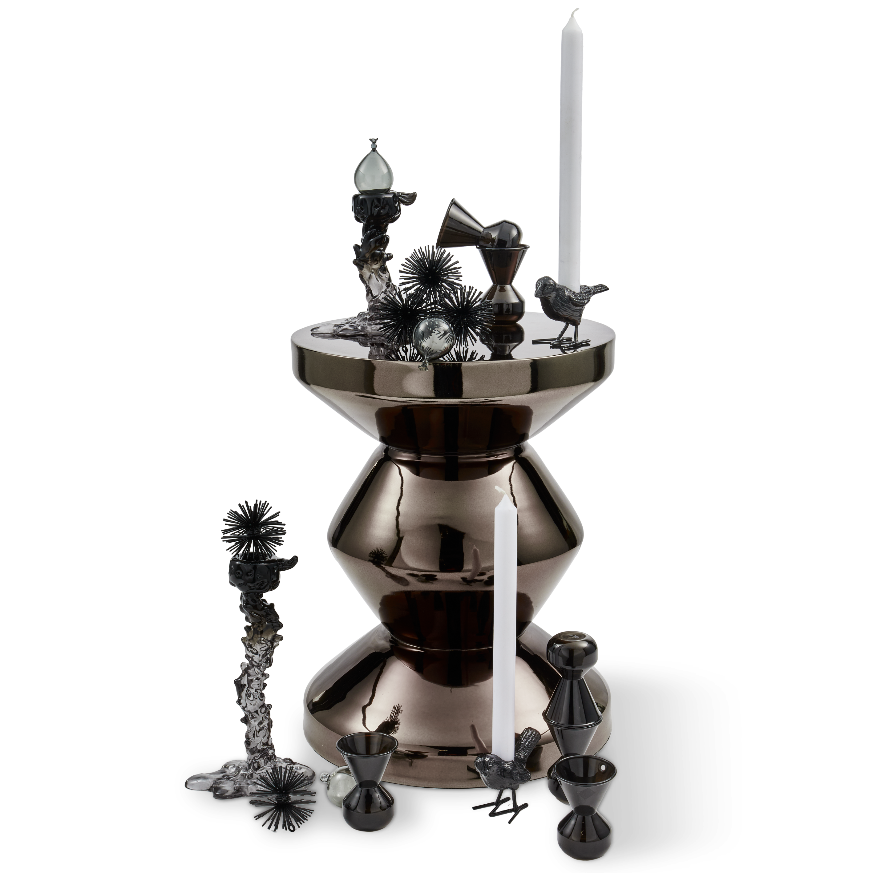 Svietniky FLOCK OF BIRDS čierny