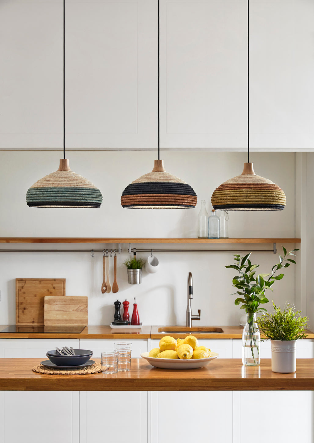 Závesná lampa GRASS zelená