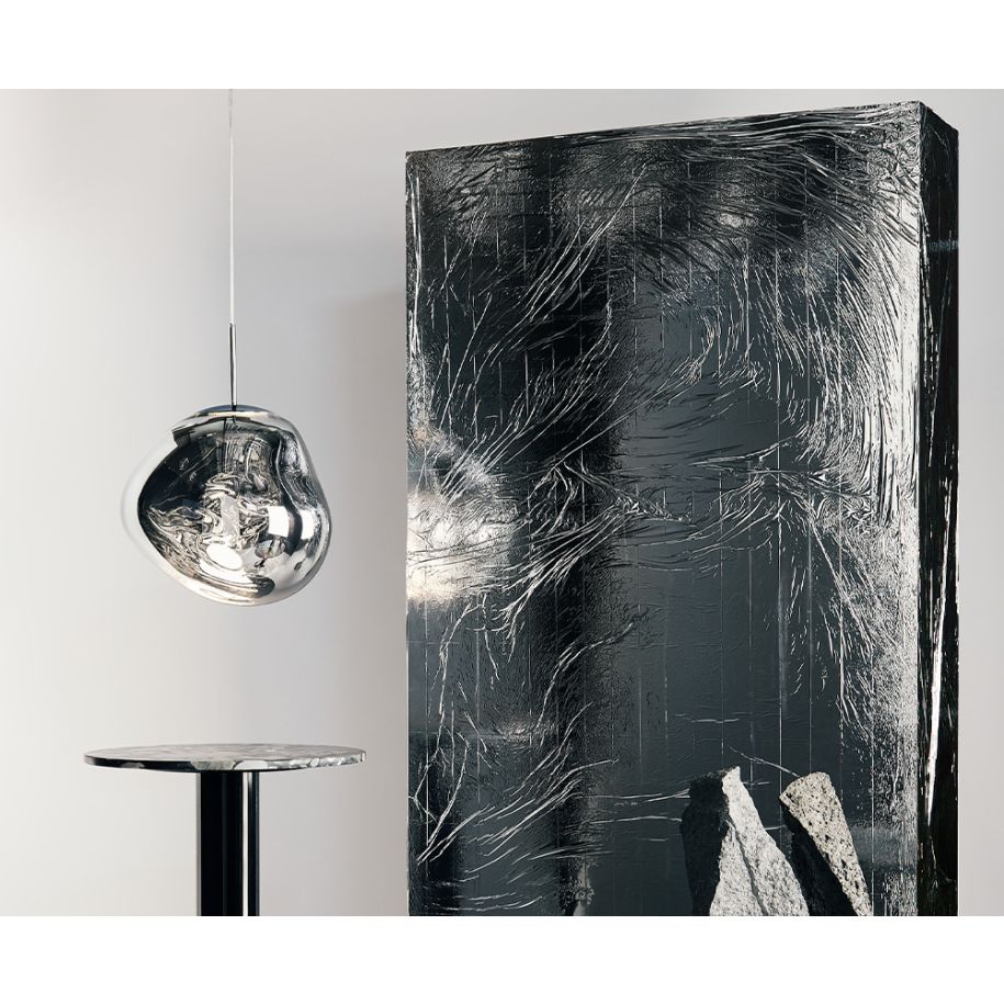 Závesná lampa MELT strieborná