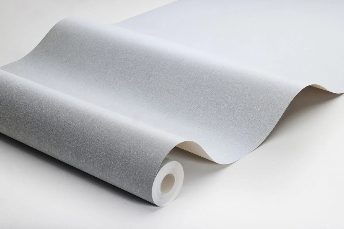 Tapeta so štruktúrou imitujúcou ľan LINEN - CLOUDY modro-sivá