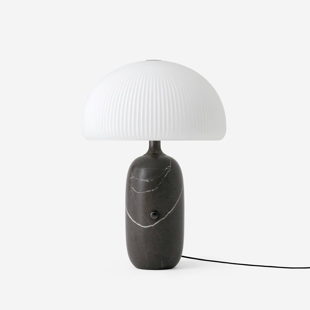 Stolná lampa SCULPTURE šedý mramor