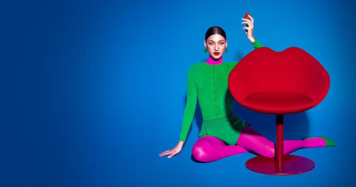 Ružové kožené kreslo XOXO